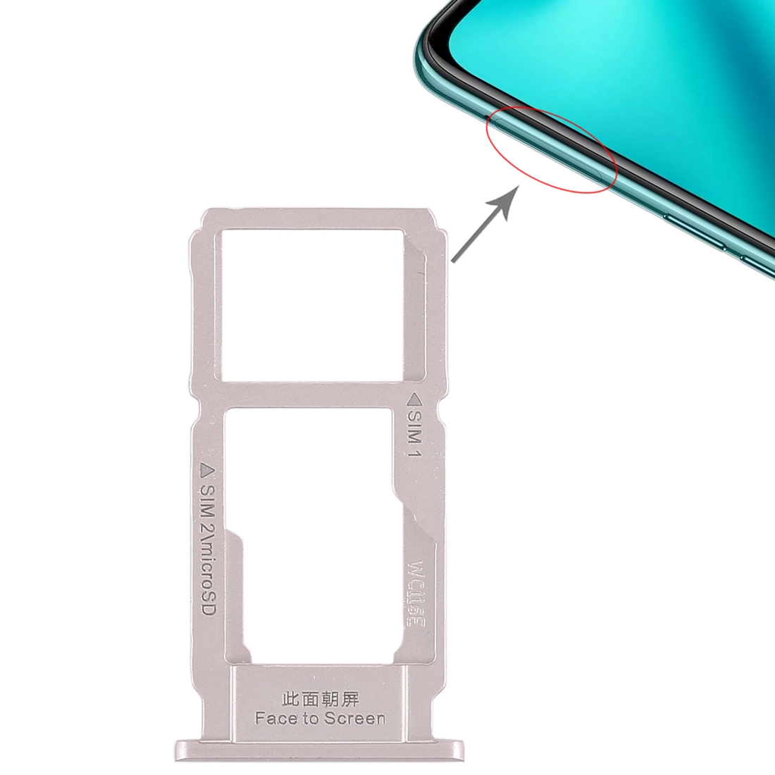 OPPO R11 Plus Silver SIM Card Tray Replacement - Image 4