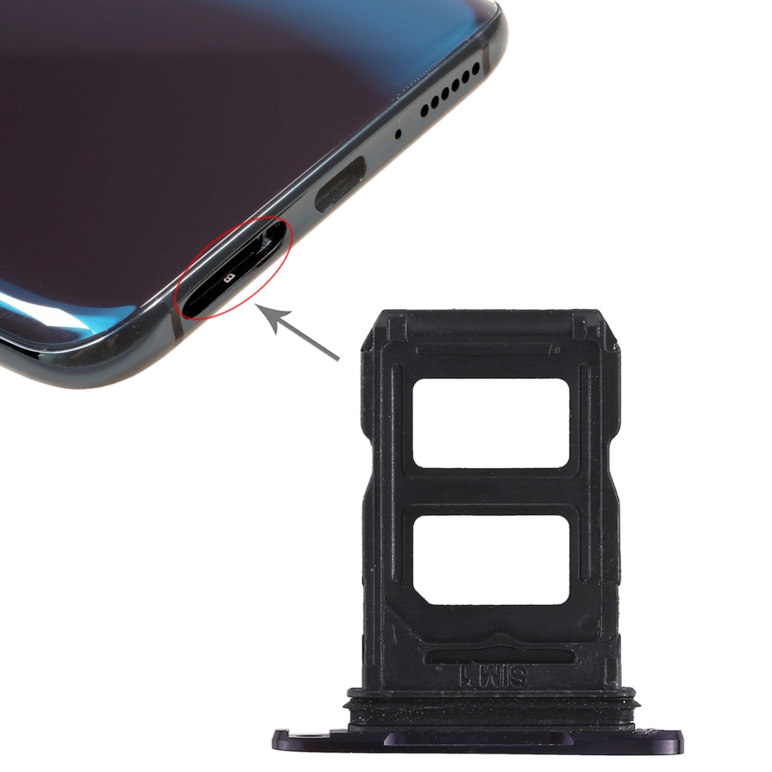 OPPO R17 Pro Black SIM Card Tray Replacement - Image 4