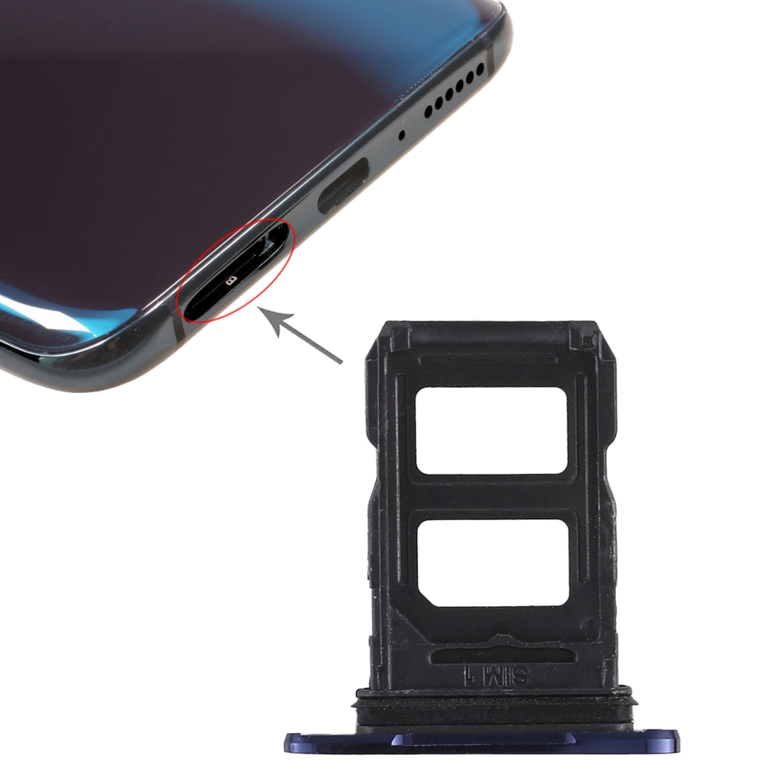 OPPO R17 Pro Blue SIM Card Tray Replacement - Image 4
