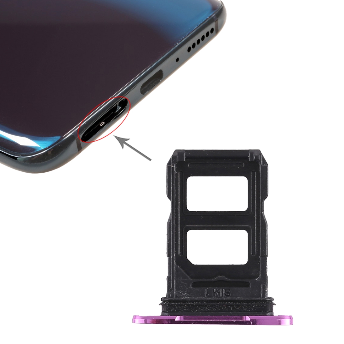OPPO R17 Pro Purple SIM Card Tray Replacement - Image 4
