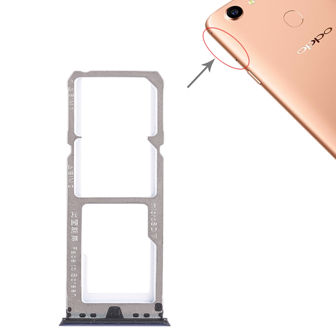 OPPO A79 Blue SIM Card Tray Replacement - Image 4