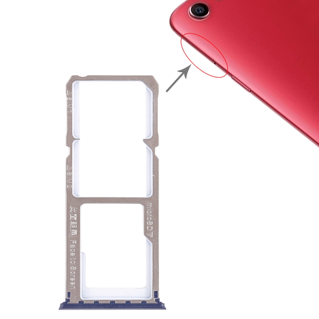 OPPO A1 Blue SIM Card Tray Replacement - Image 4