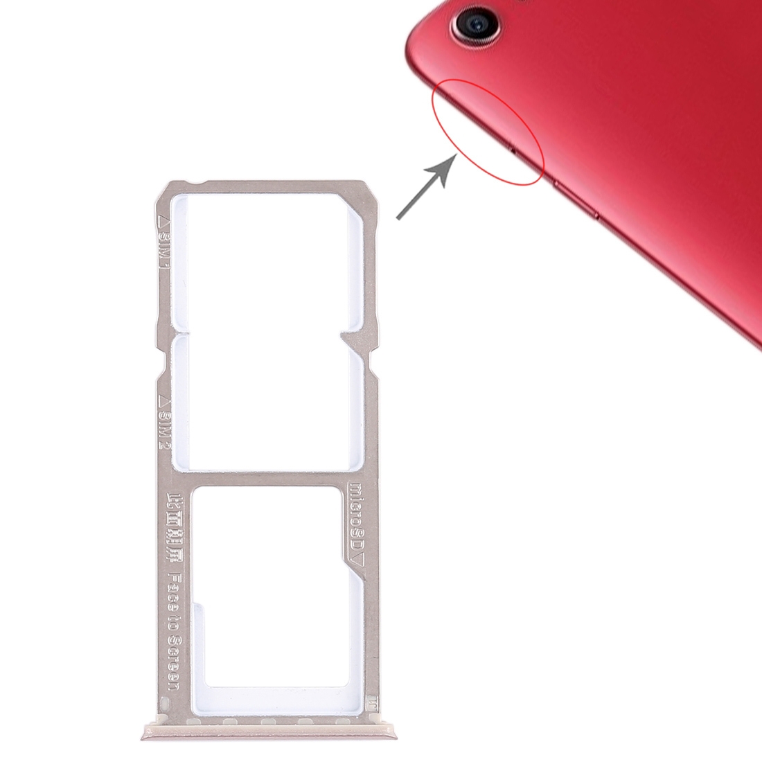 OPPO A1 Rose Gold SIM Card Tray Replacement - Image 4
