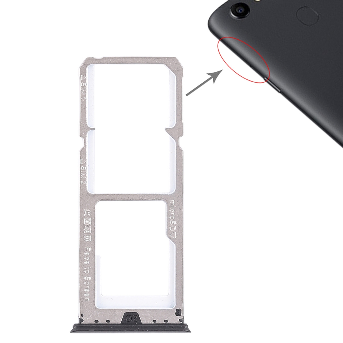 OPPO A73 F5 Black SIM Card Tray Replacement - Image 4