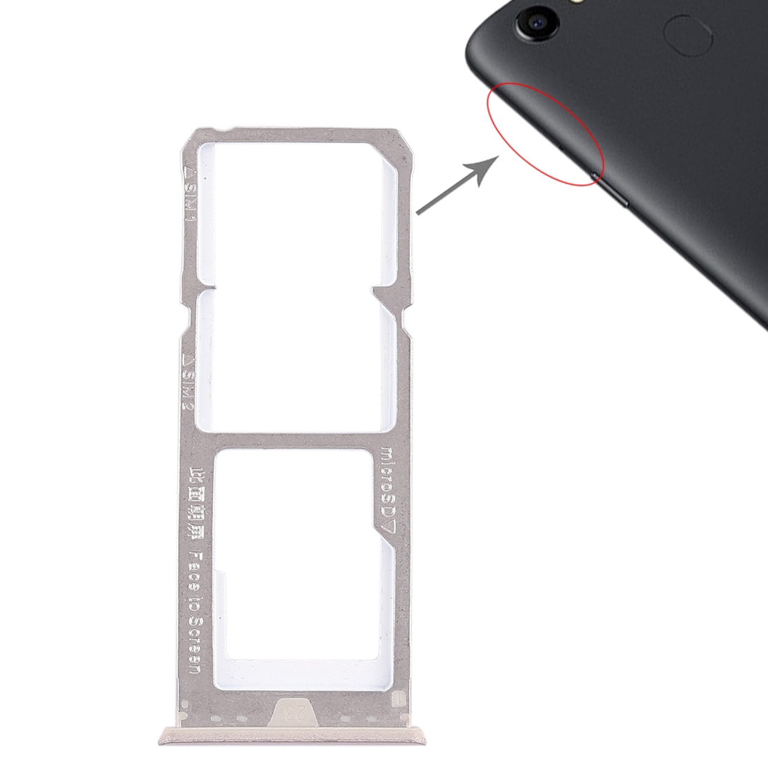 OPPO A73 F5 Gold SIM Card Tray Replacement - Image 4