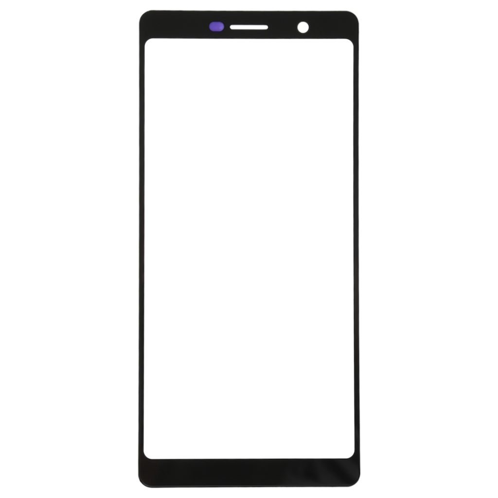 Nokia 7 Plus front screen glass replacement black