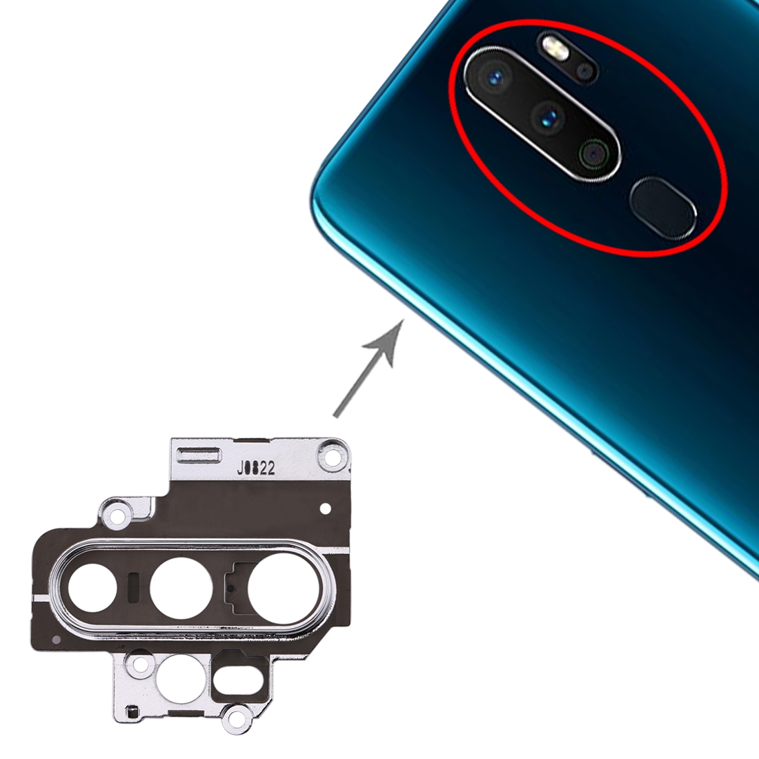 OPPO A11x Silver Camera Lens Cover Replacement - Image 4