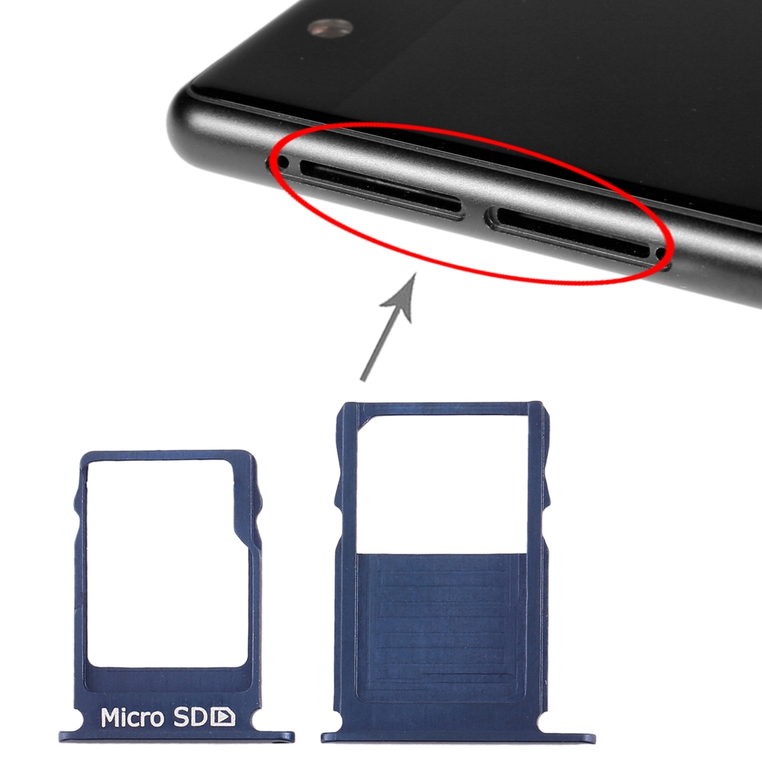 Nokia 3 Blue SIM Card Tray Replacement - Image 4