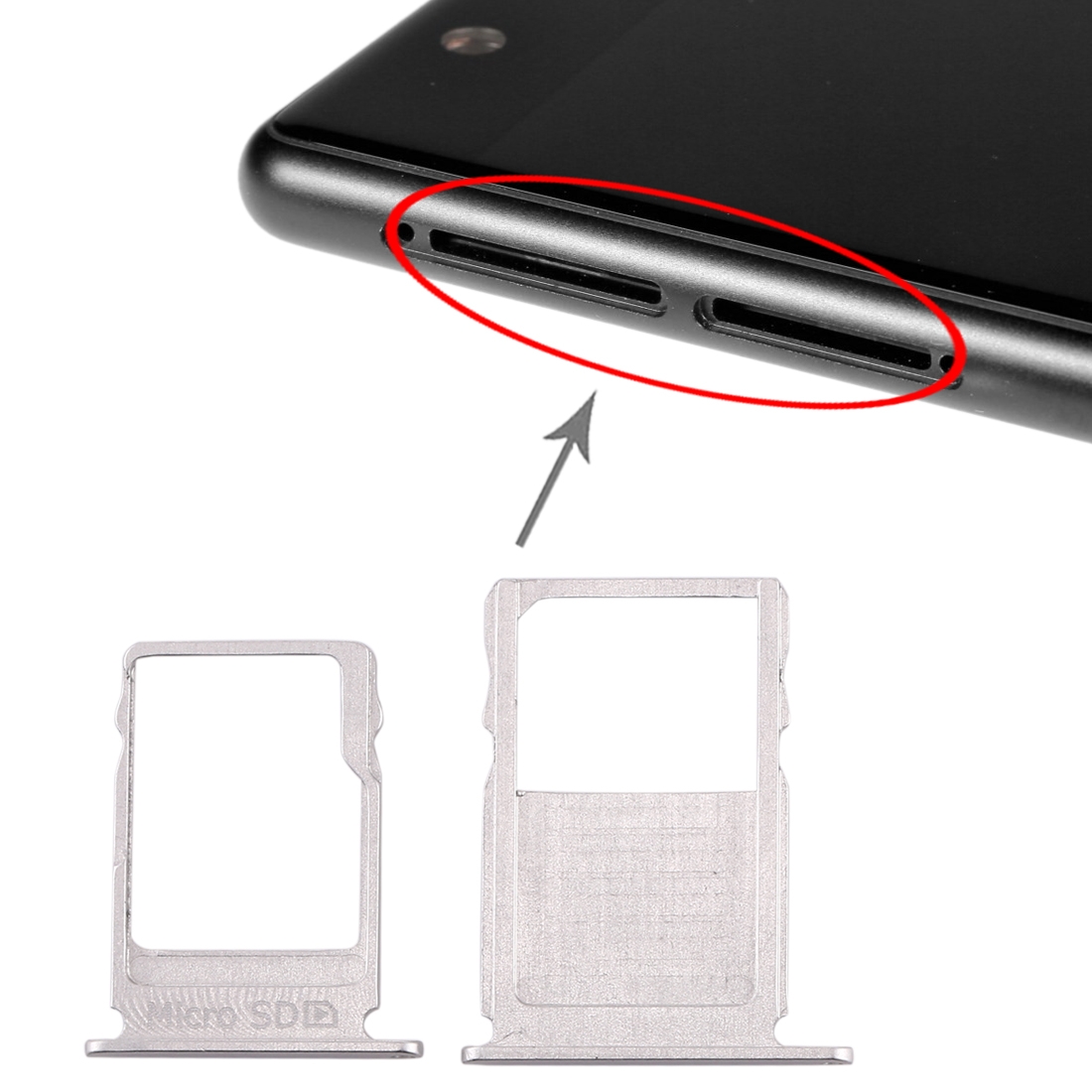 Nokia 3 TA-1020 Silver SIM Card Tray Replacement - Image 4