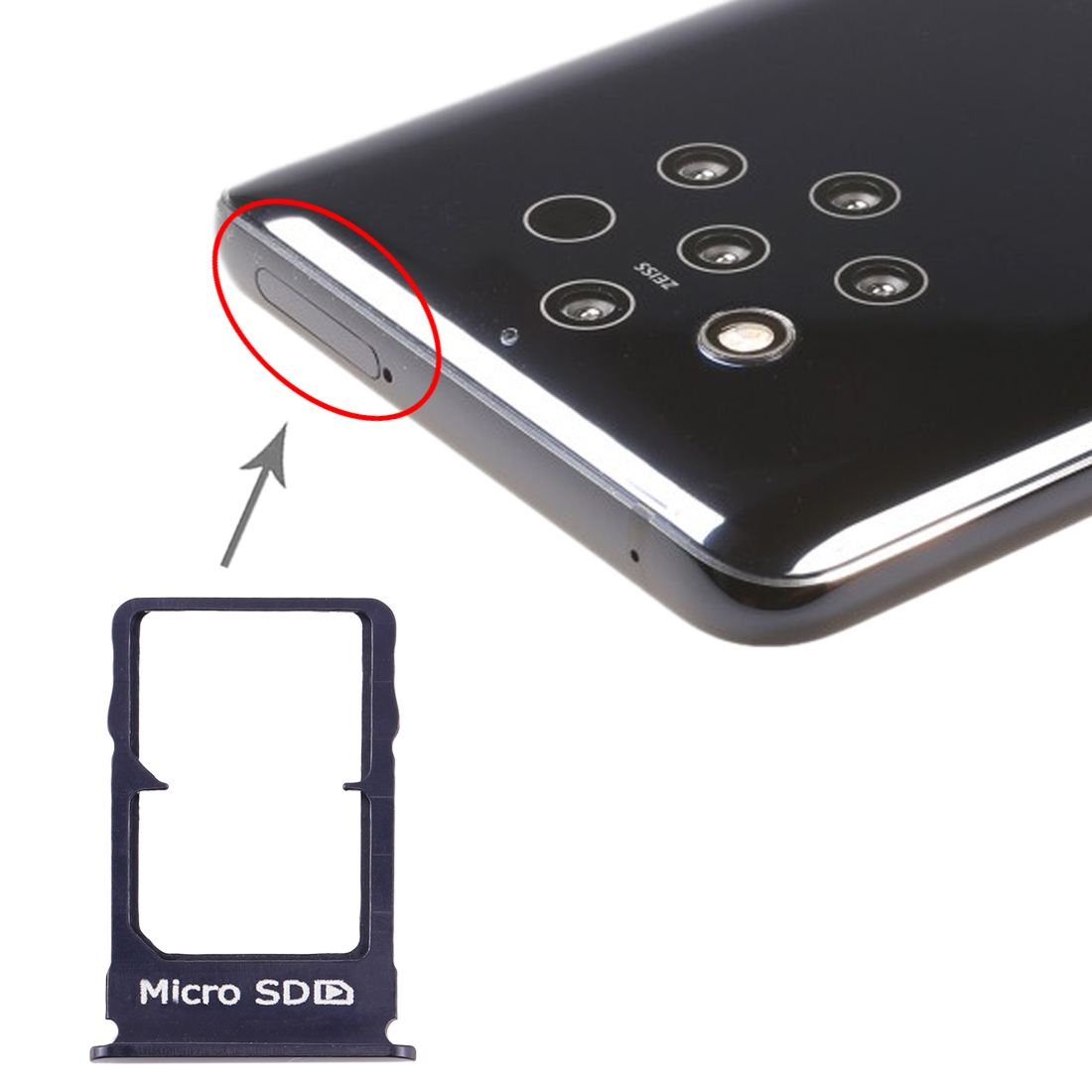 Nokia 9 PureView Blue SIM Card Tray Replacement - Image 4