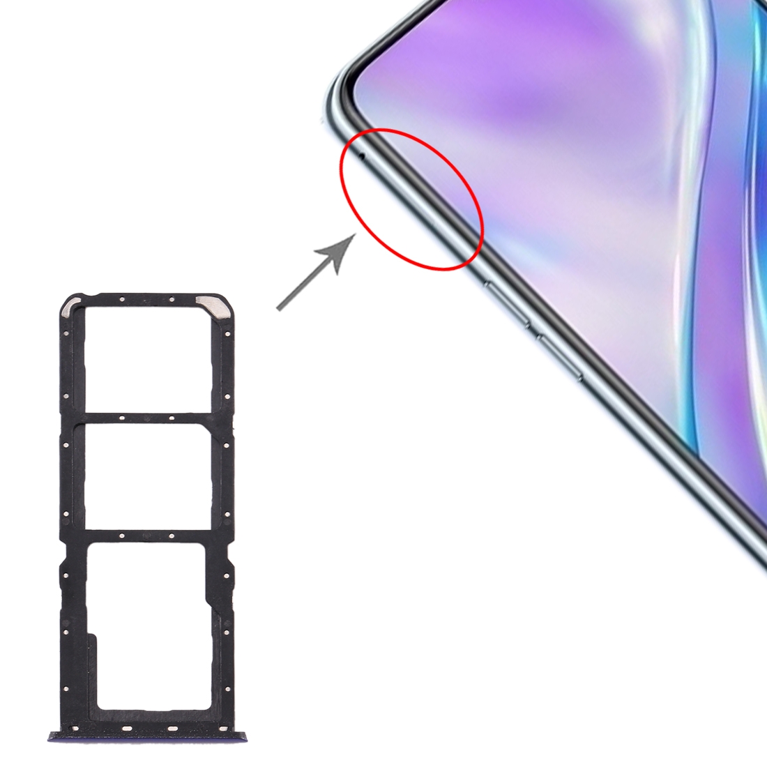 OPPO Realme X2 Purple SIM Card Tray Replacement - Image 4