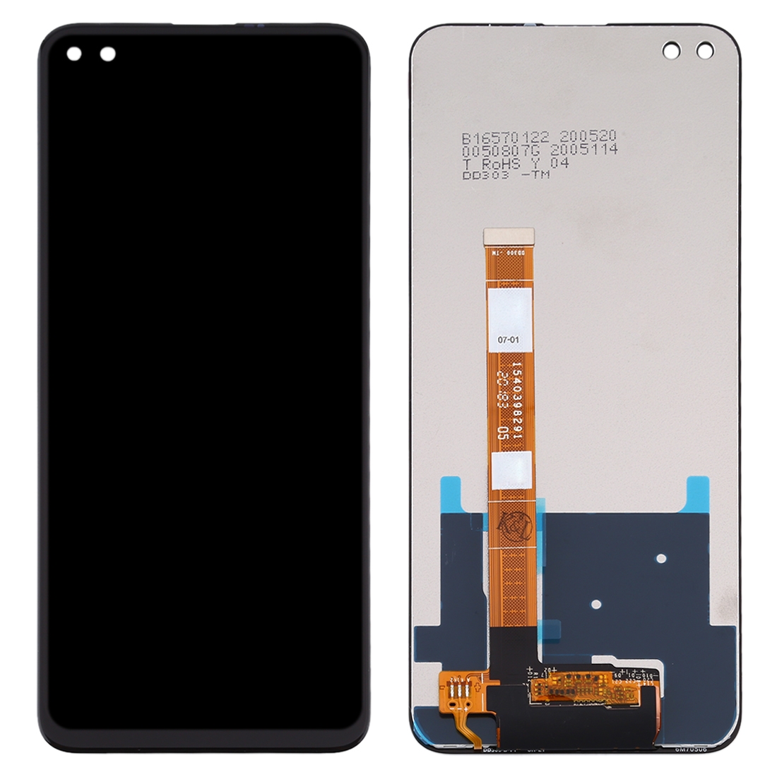 OPPO A92s Realme 6 Pro Black LCD Screen Replacement - Image 2