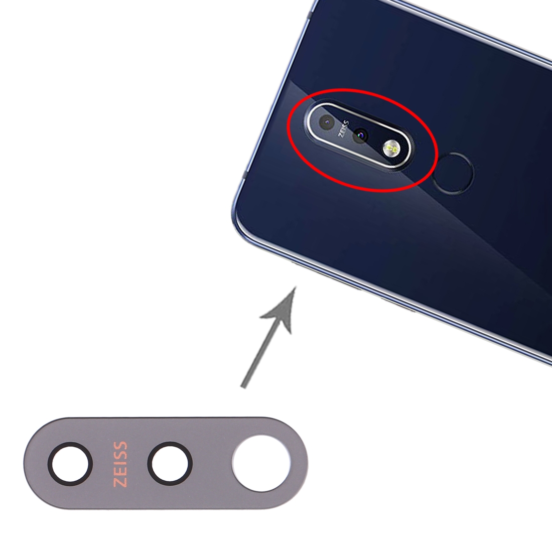 Nokia 7.1 TA-1085 TA-1095 TA-1096 Back Camera Lens Replacement - Image 3