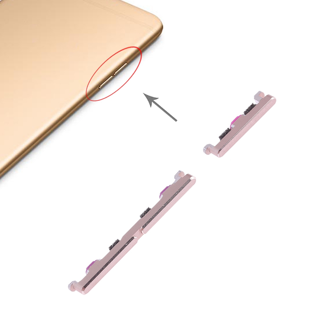 OPPO R9s Plus Gold Side Keys Replacement - Image 4