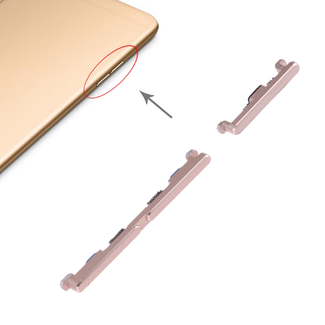 OPPO R9 Plus Gold Side Keys Replacement - Image 4