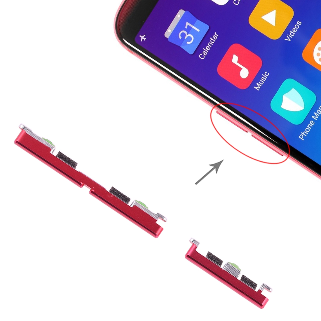 OPPO R11s Red Side Keys Replacement - Image 4