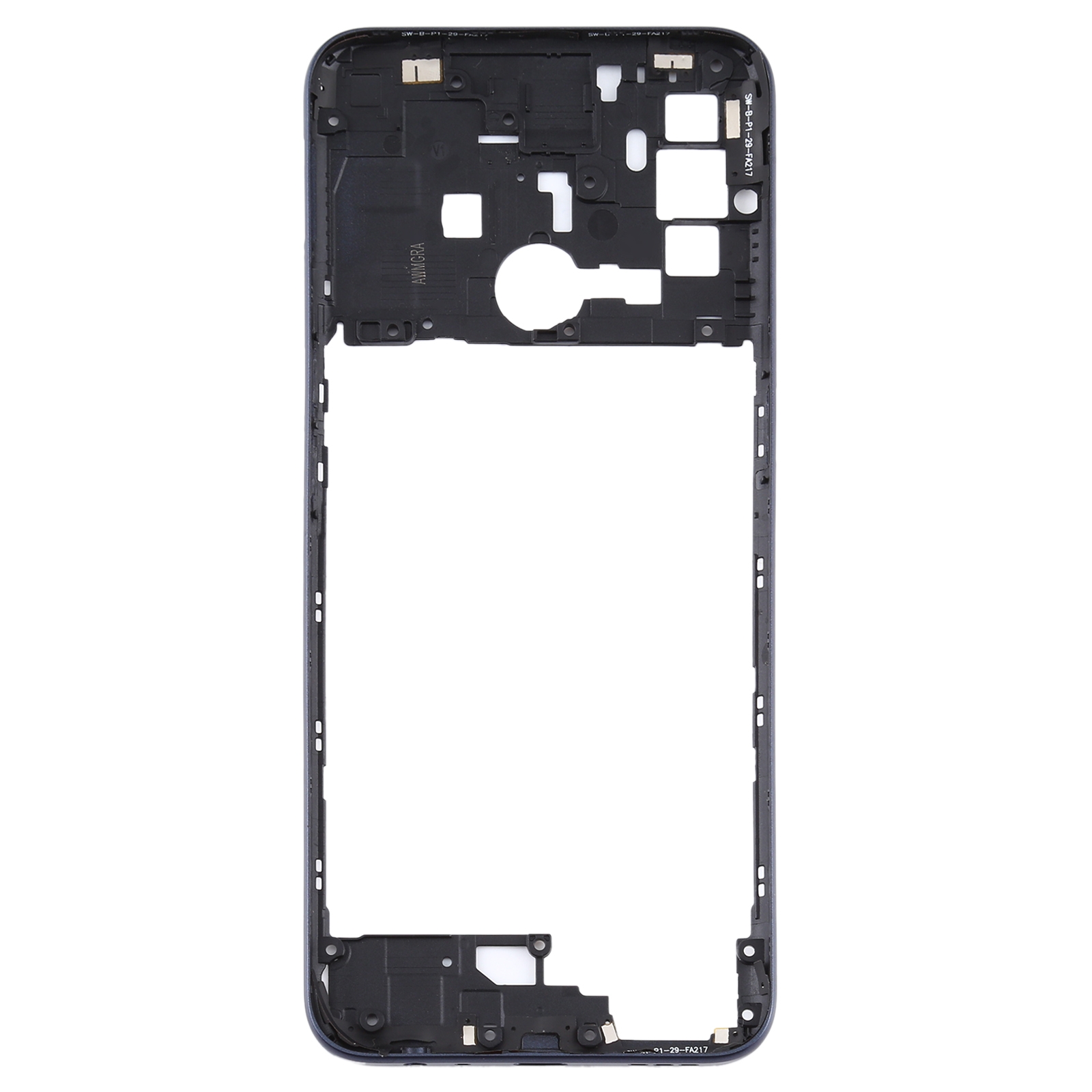 OPPO A53 Black Middle Frame Bezel Plate Replacement - Image 2