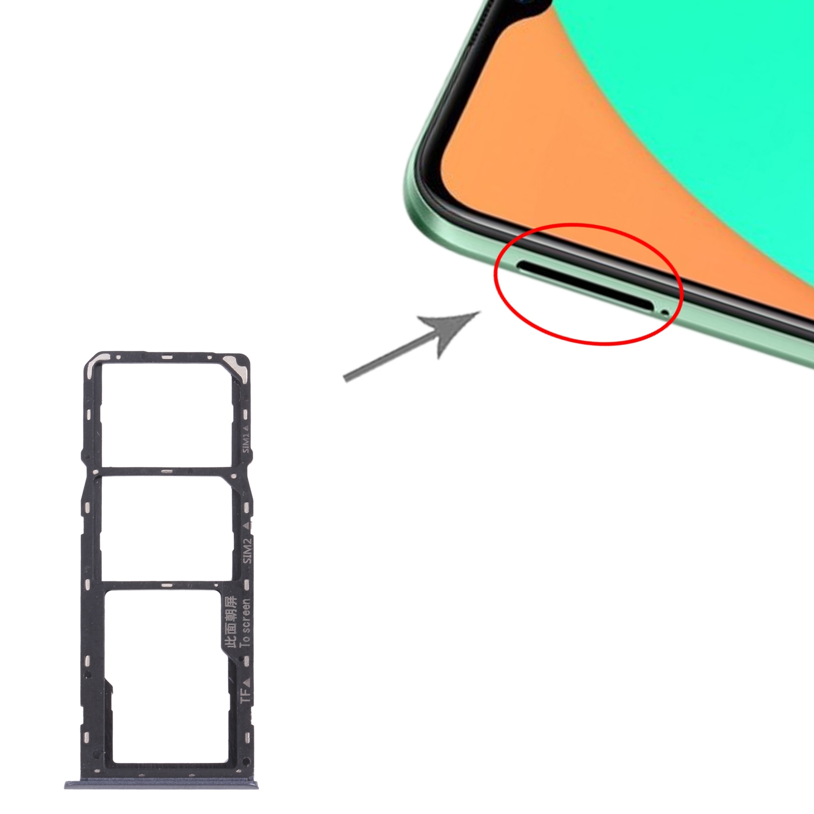 OPPO Realme C11 RMX2185 Grey SIM Card Tray Replacement - Image 3