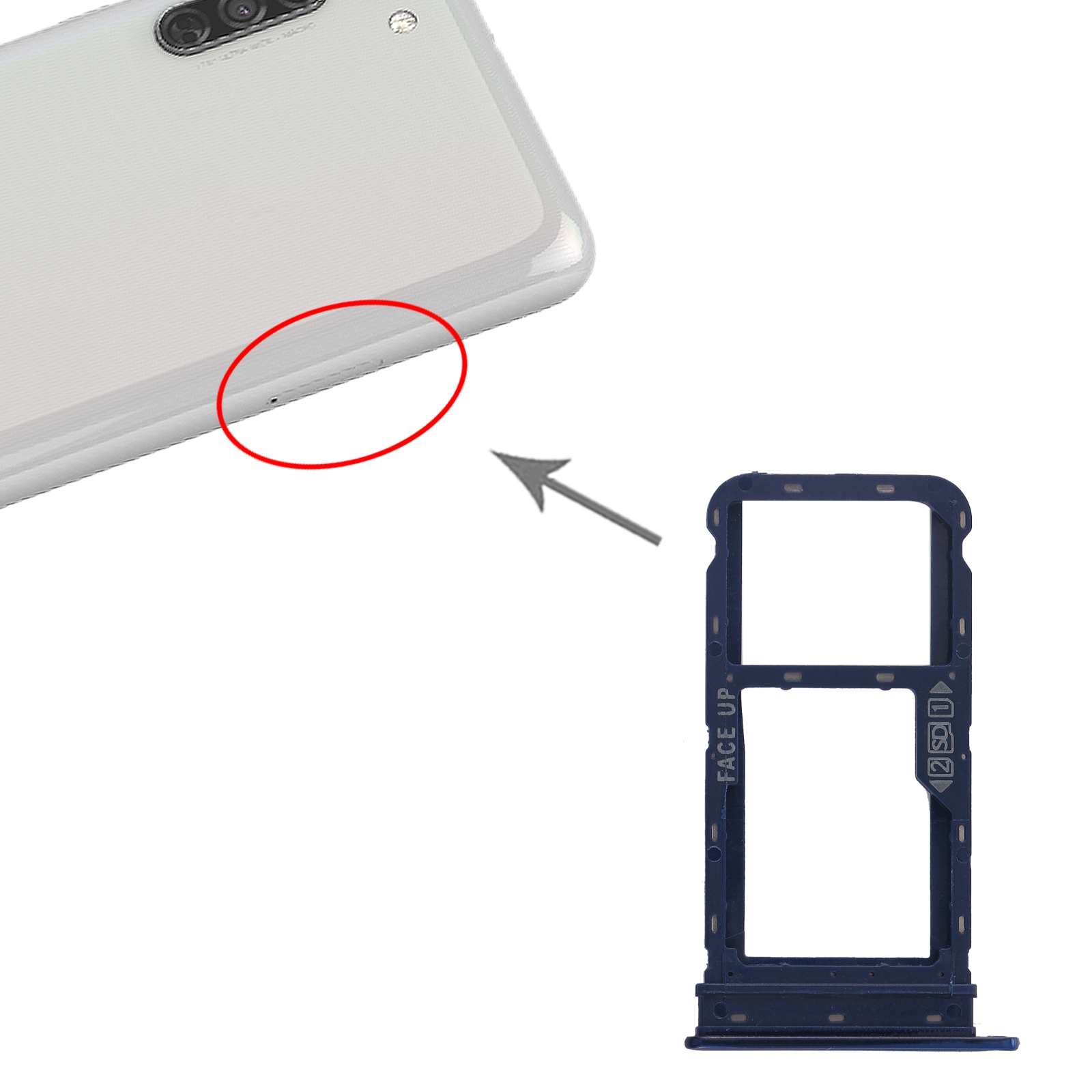 Motorola Moto G8 Power Blue SIM Card Tray Replacement - Image 3