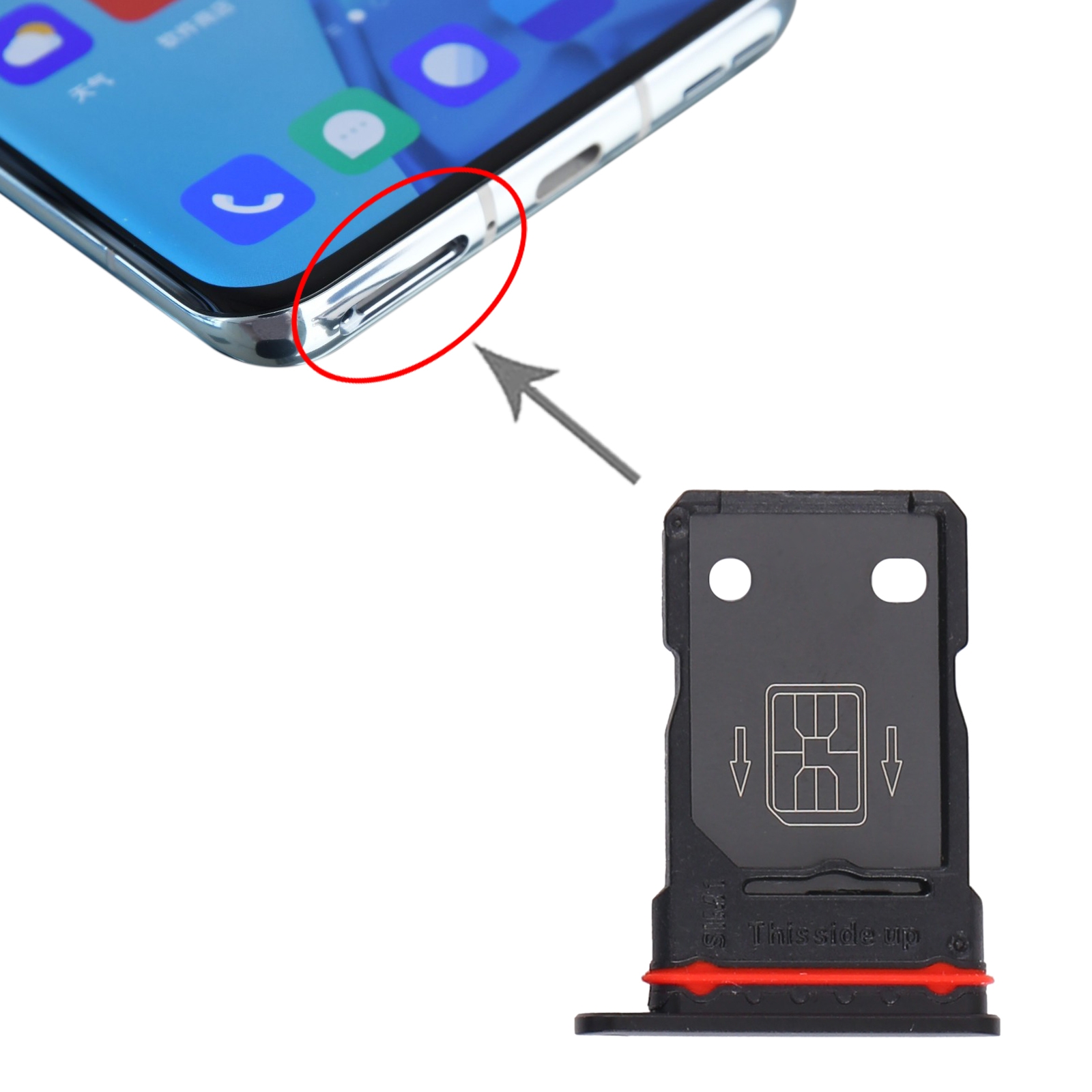 OnePlus 9 Pro Black SIM Card Tray Replacement - Image 3