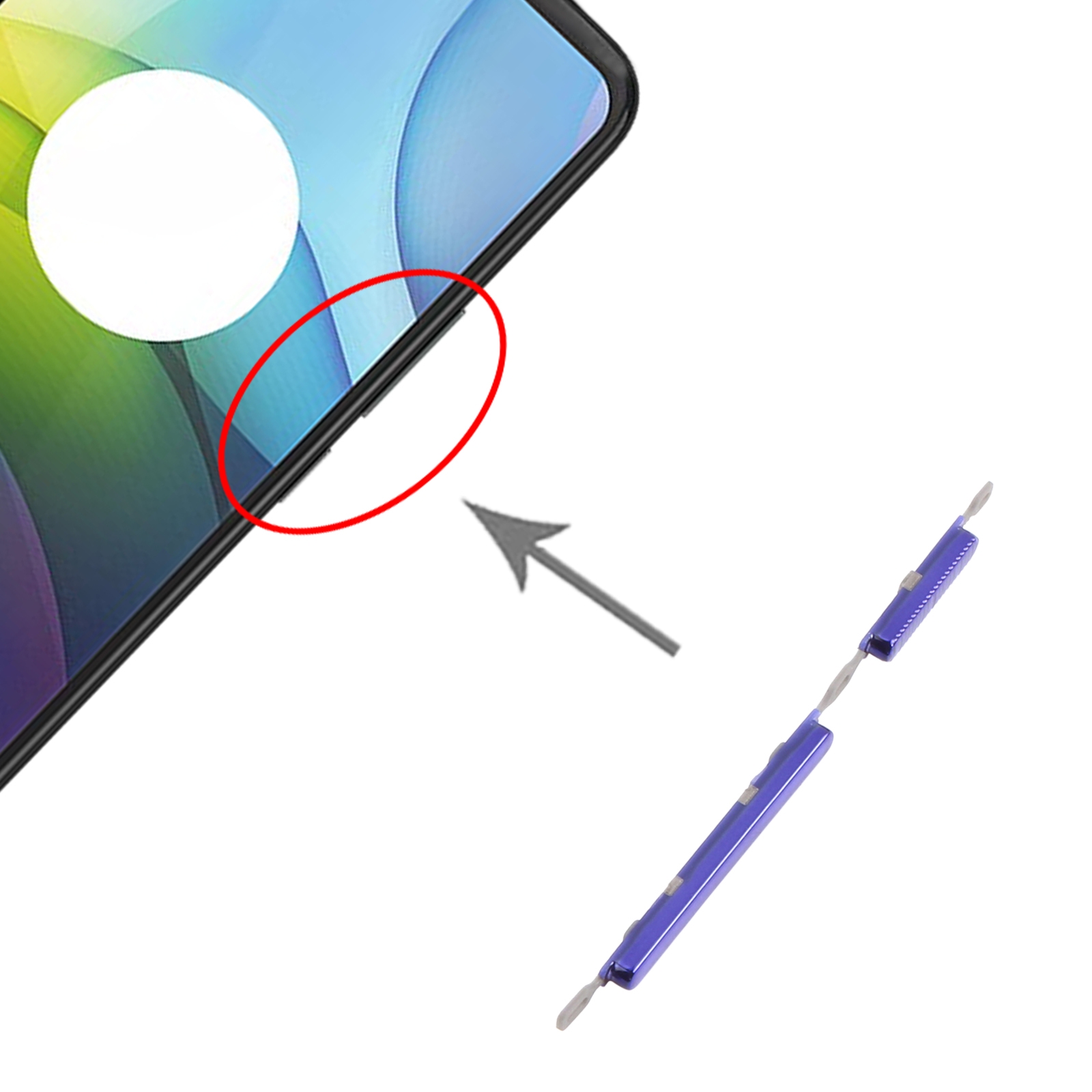 Motorola Moto G9 Power Purple Power Button Replacement - Image 3