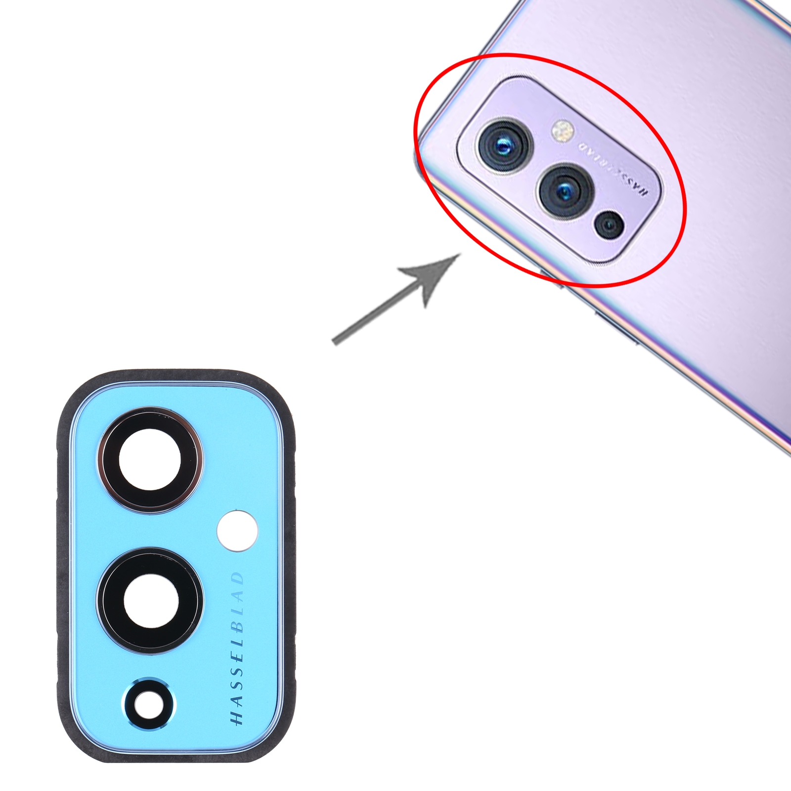 OnePlus 9 Blue Camera Lens Cover Replacement - Image 3