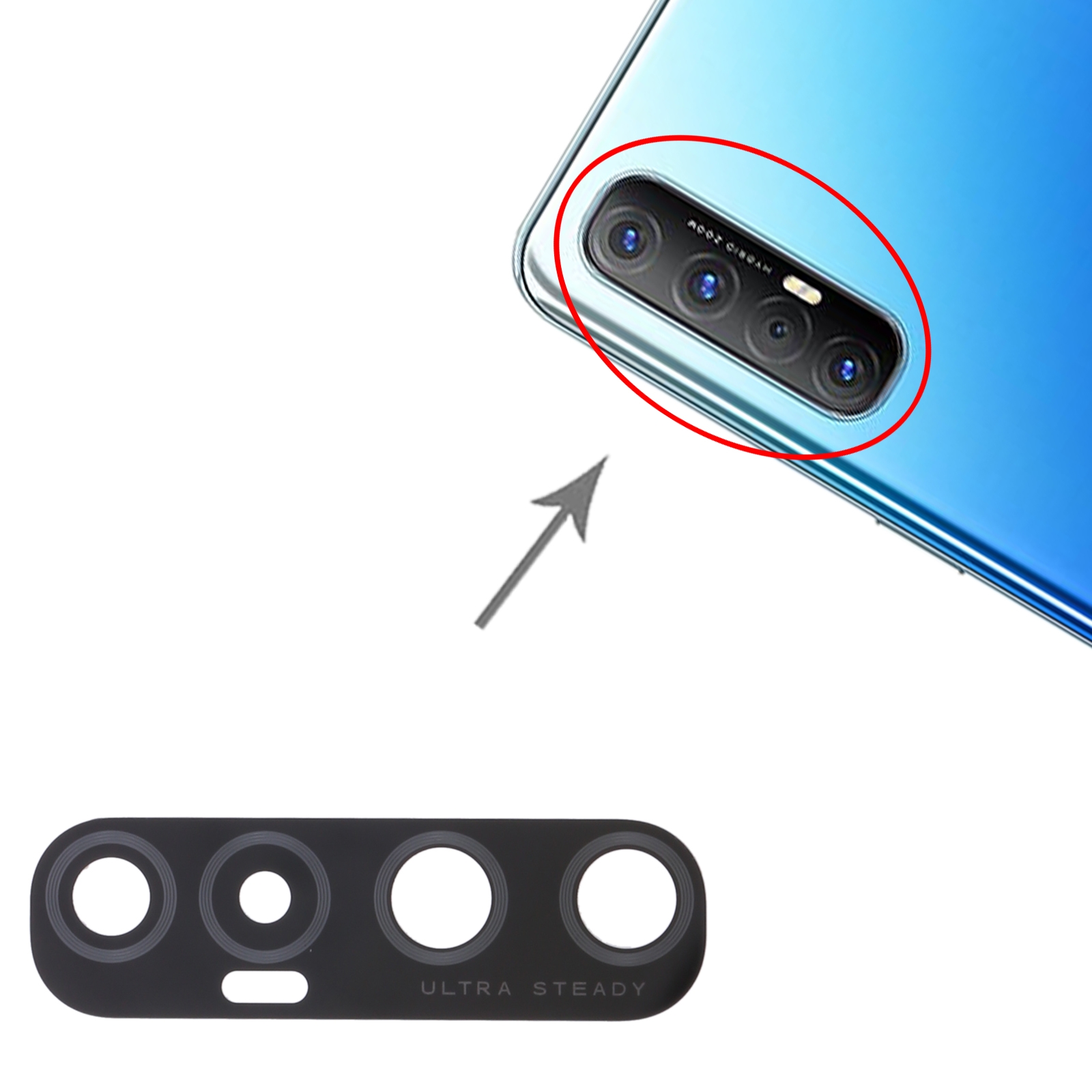 OPPO Reno3 Pro Back Camera Lens Replacement - Image 3