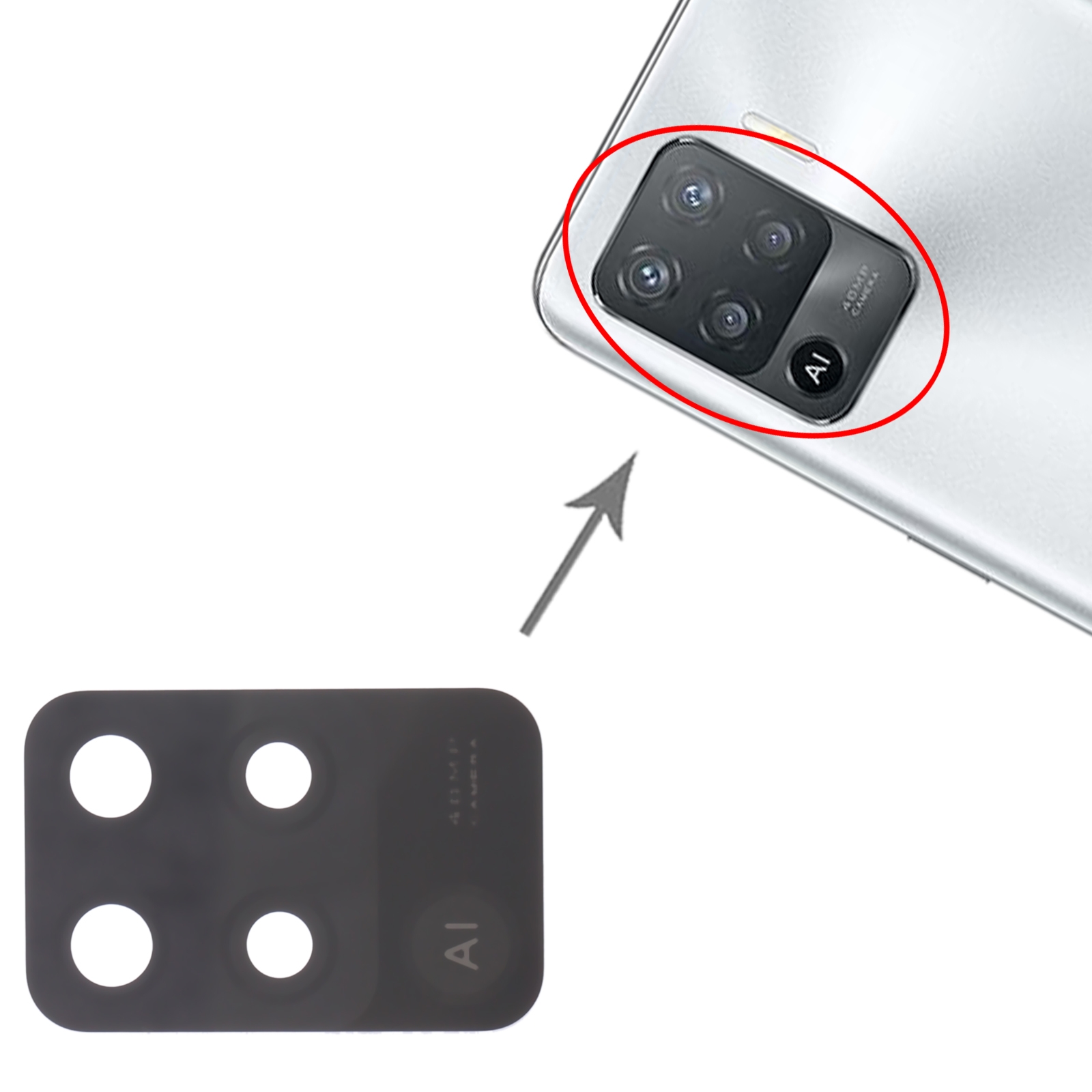OPPO F19 Pro CPH2285 Back Camera Lens Replacement - Image 3