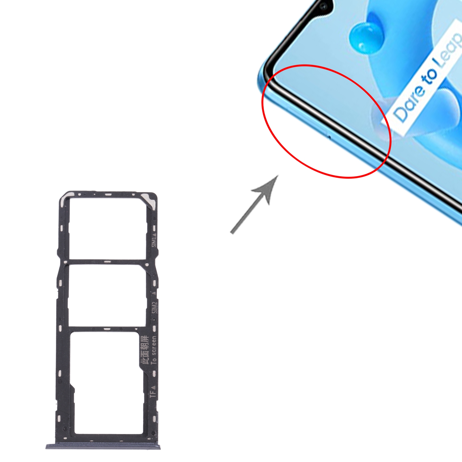 Realme C11 2021 RMX3231 Grey SIM Card Tray Replacement - Image 3