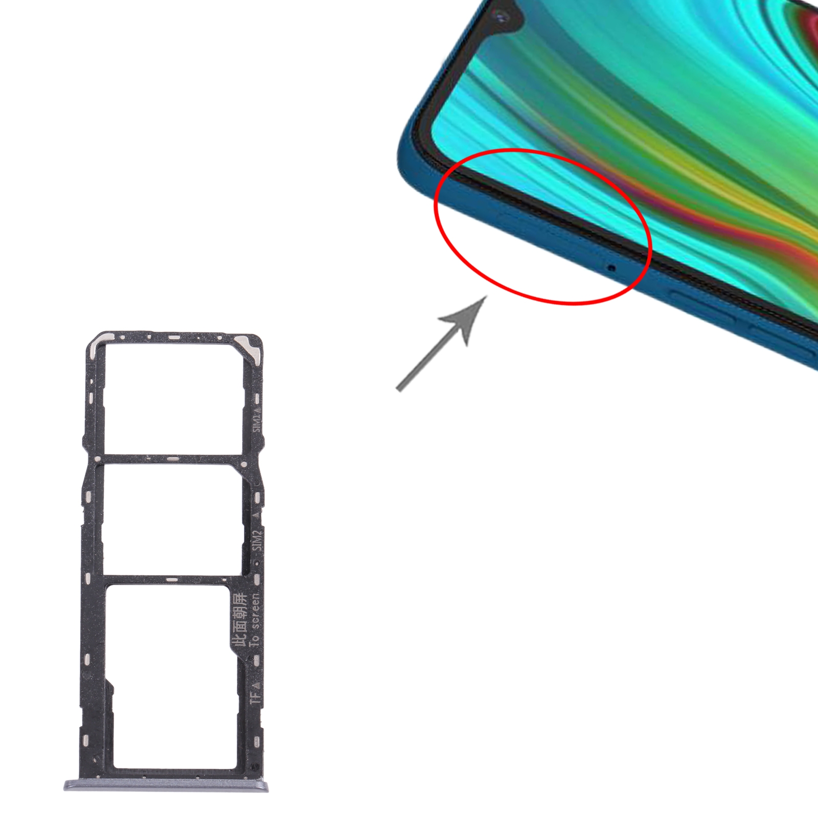 Realme C3 RMX2027 Grey SIM Card Tray Replacement - Image 3