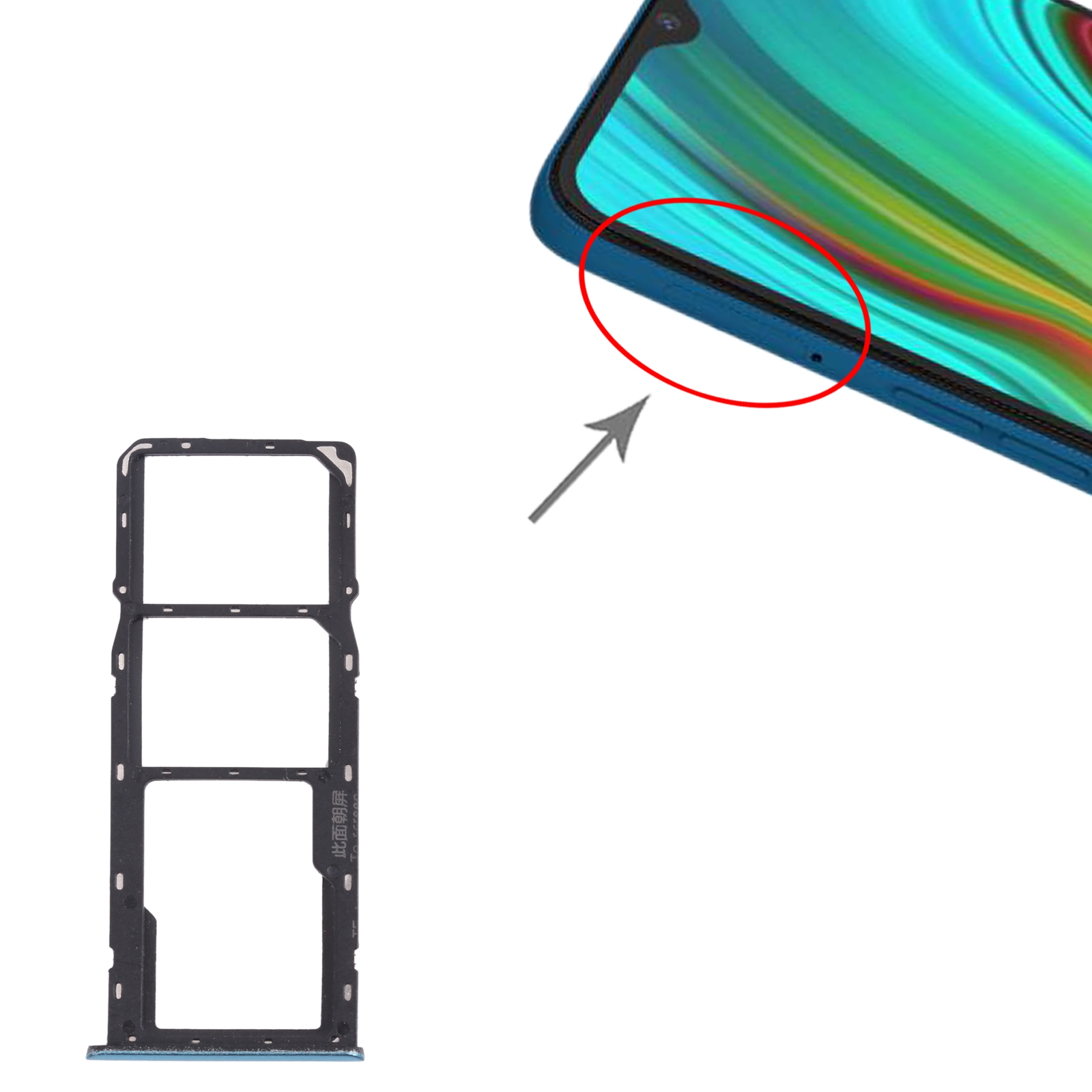 OPPO Realme C3 RMX2027 Blue SIM Card Tray Replacement - Image 3