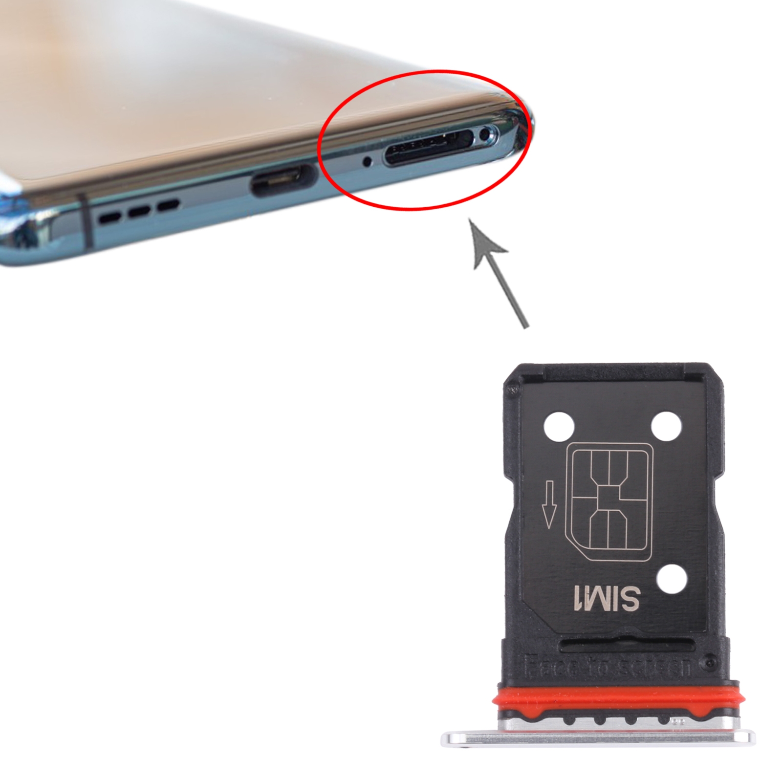OPPO Find X3 Pro White SIM Card Tray Replacement - Image 3