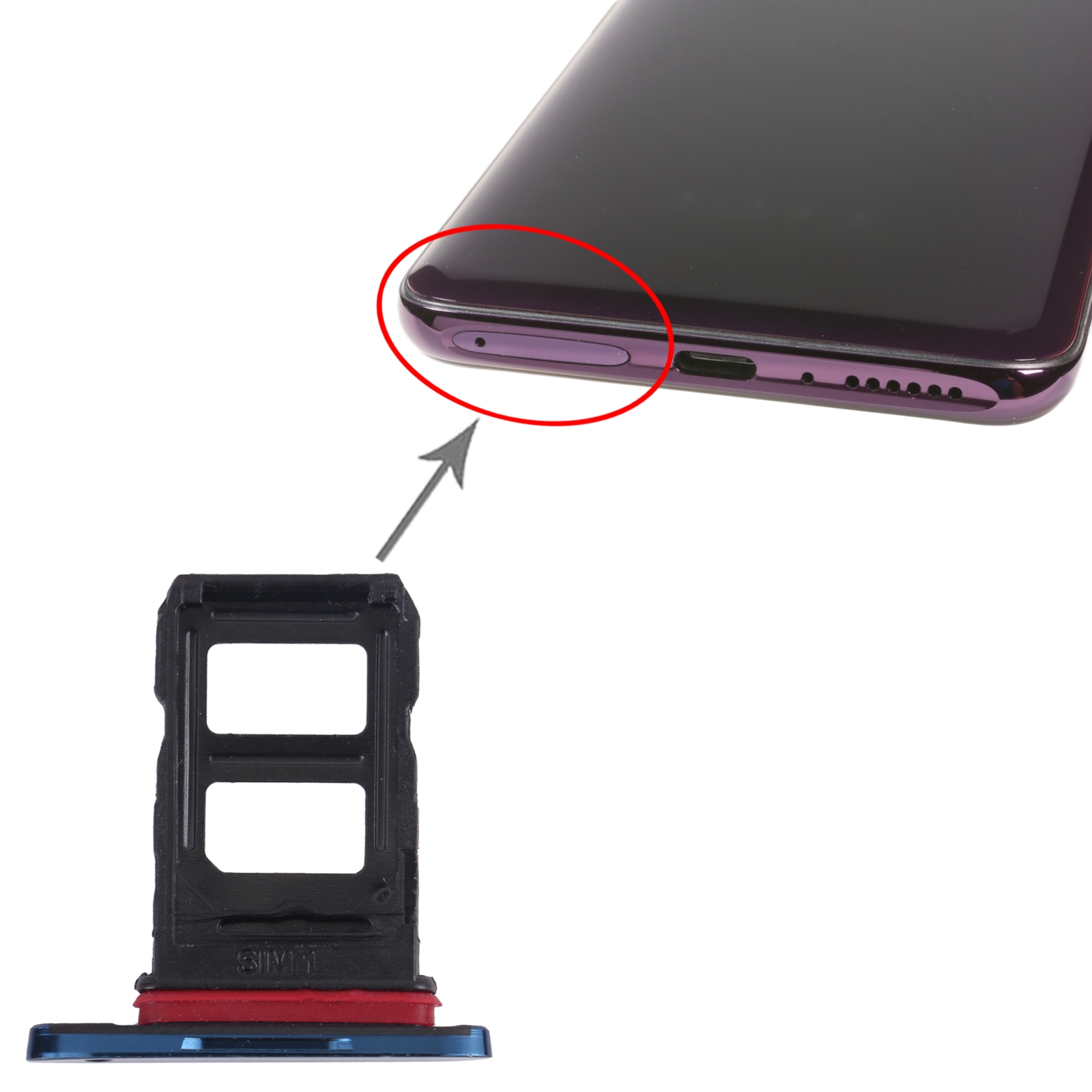 OPPO Find X CPH1871 Blue SIM Card Tray Replacement - Image 3