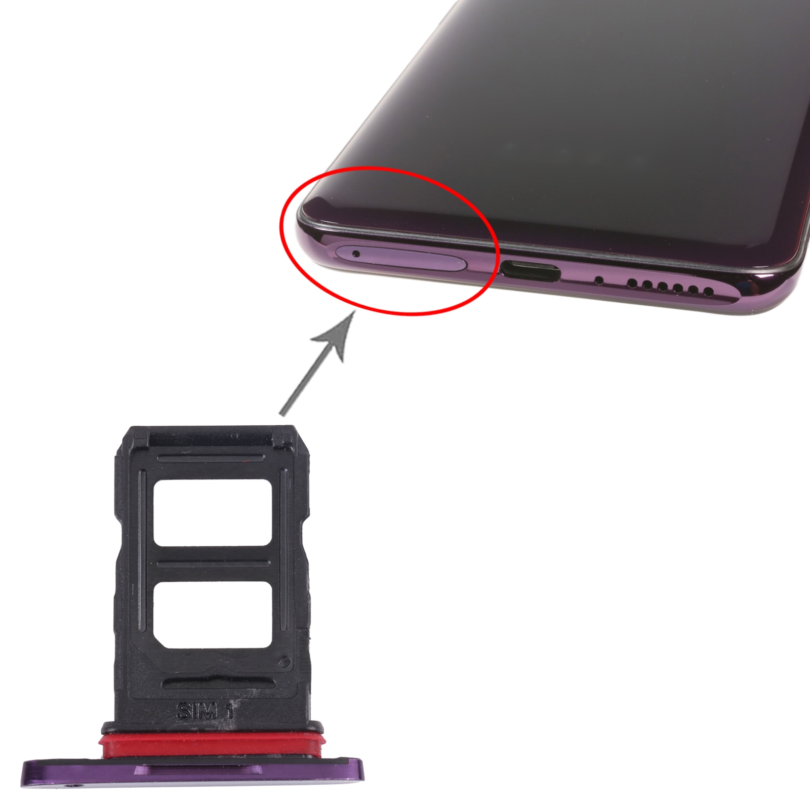 OPPO Find X CPH1871 Purple SIM Card Tray Replacement - Image 3