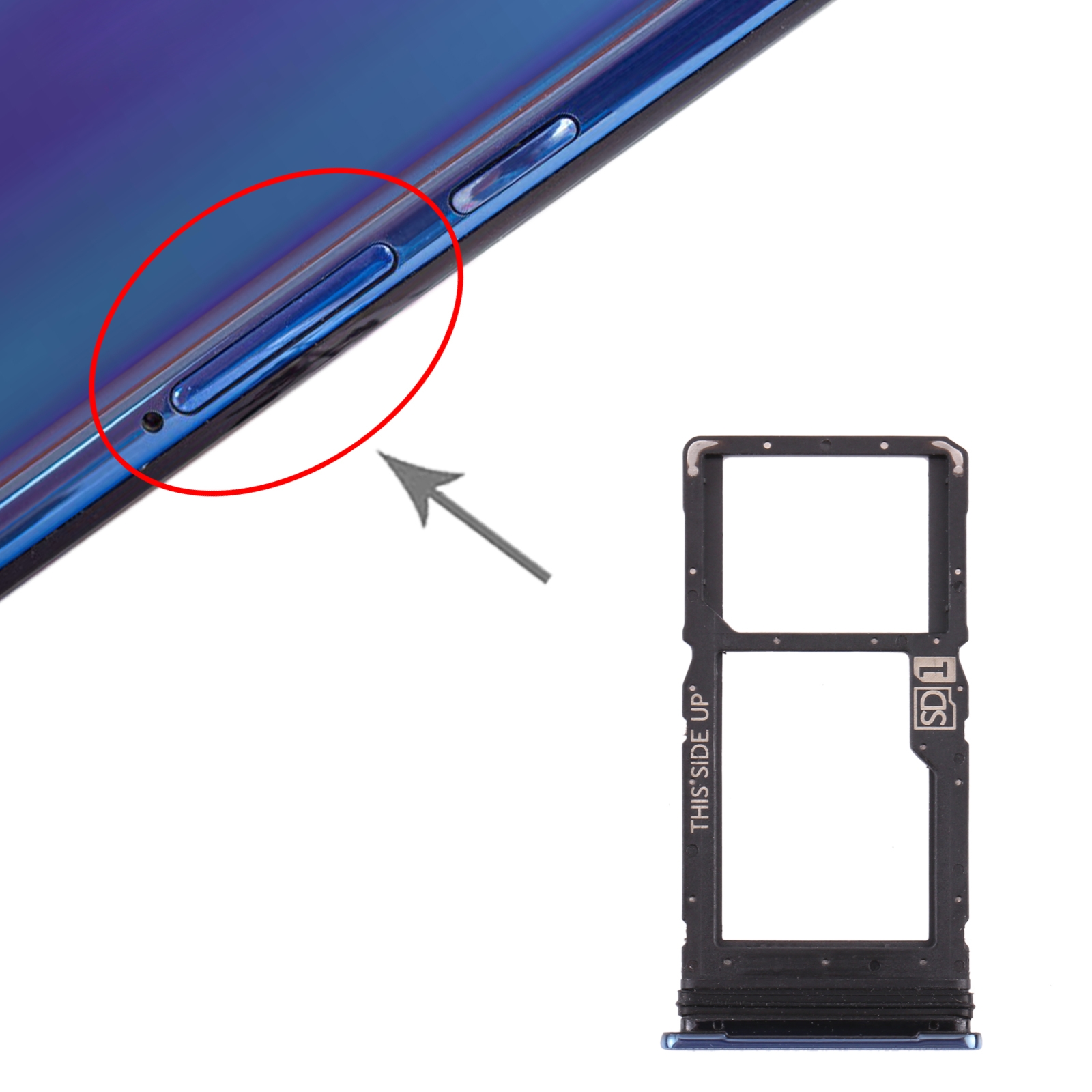 Motorola Moto G100 Blue SIM Card Tray Replacement - Image 3