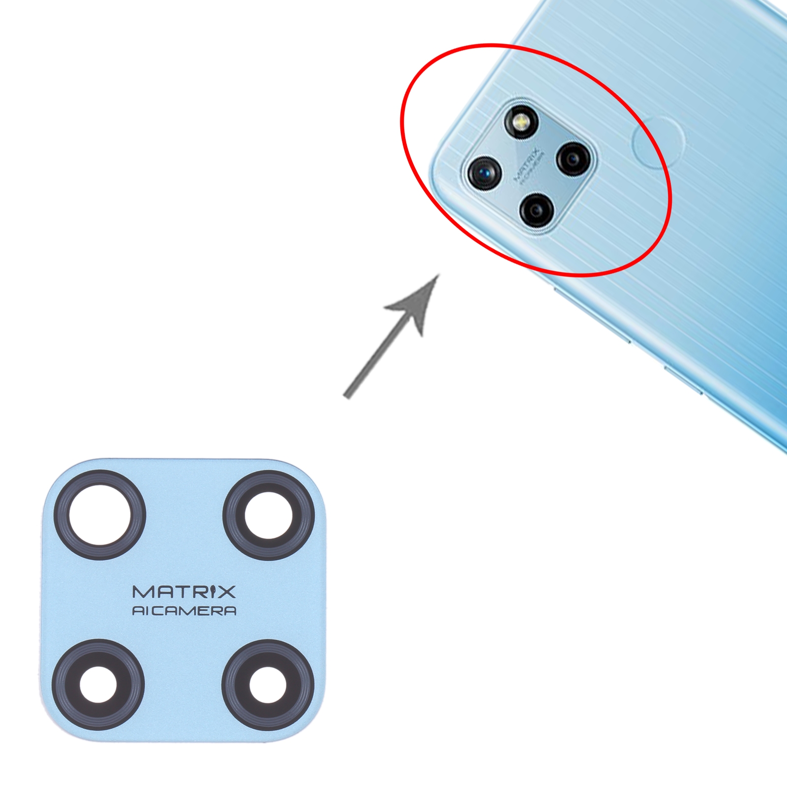 Realme C25Y RMX3265 RMX3268 Back Camera Lens Replacement - Image 3