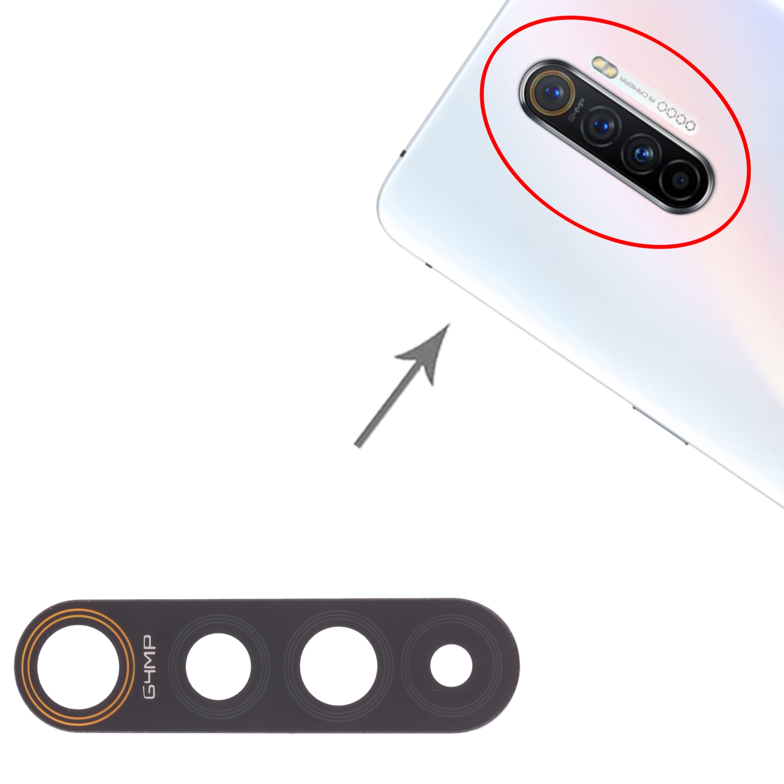 OPPO Realme X2 Pro Back Camera Lens Replacement - Image 3