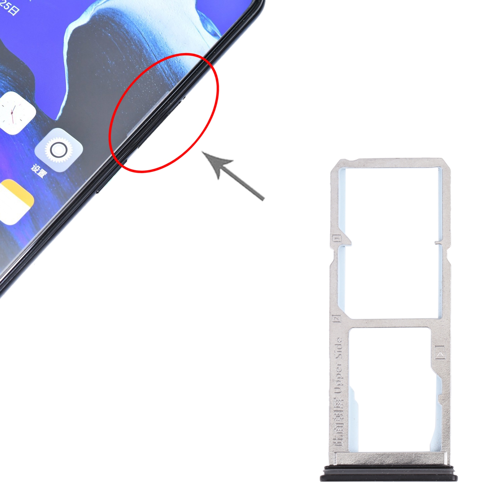 OPPO Reno2 Z Blue SIM Card Tray Replacement - Image 3