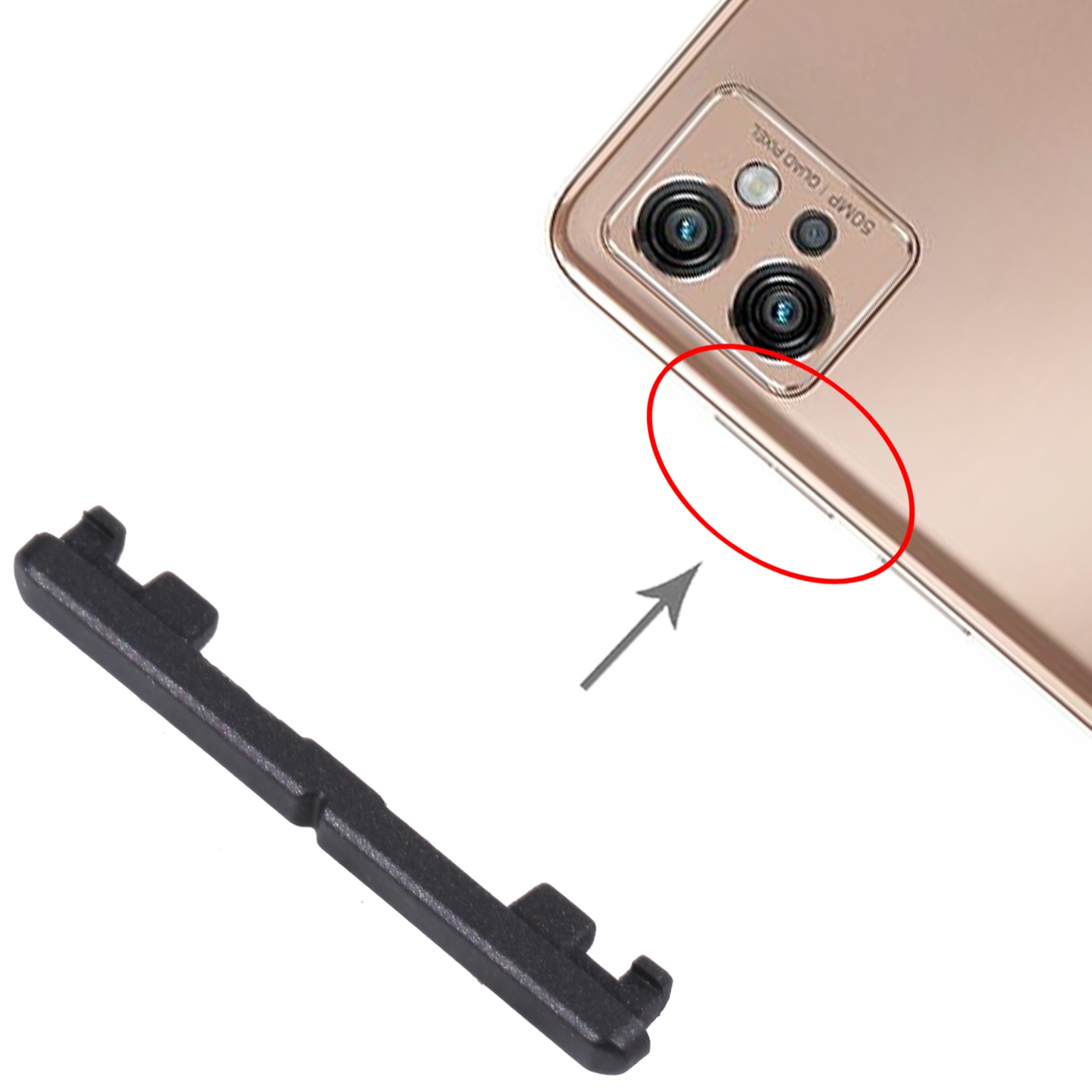 Motorola Moto G32 Black Volume Button Replacement - Image 3