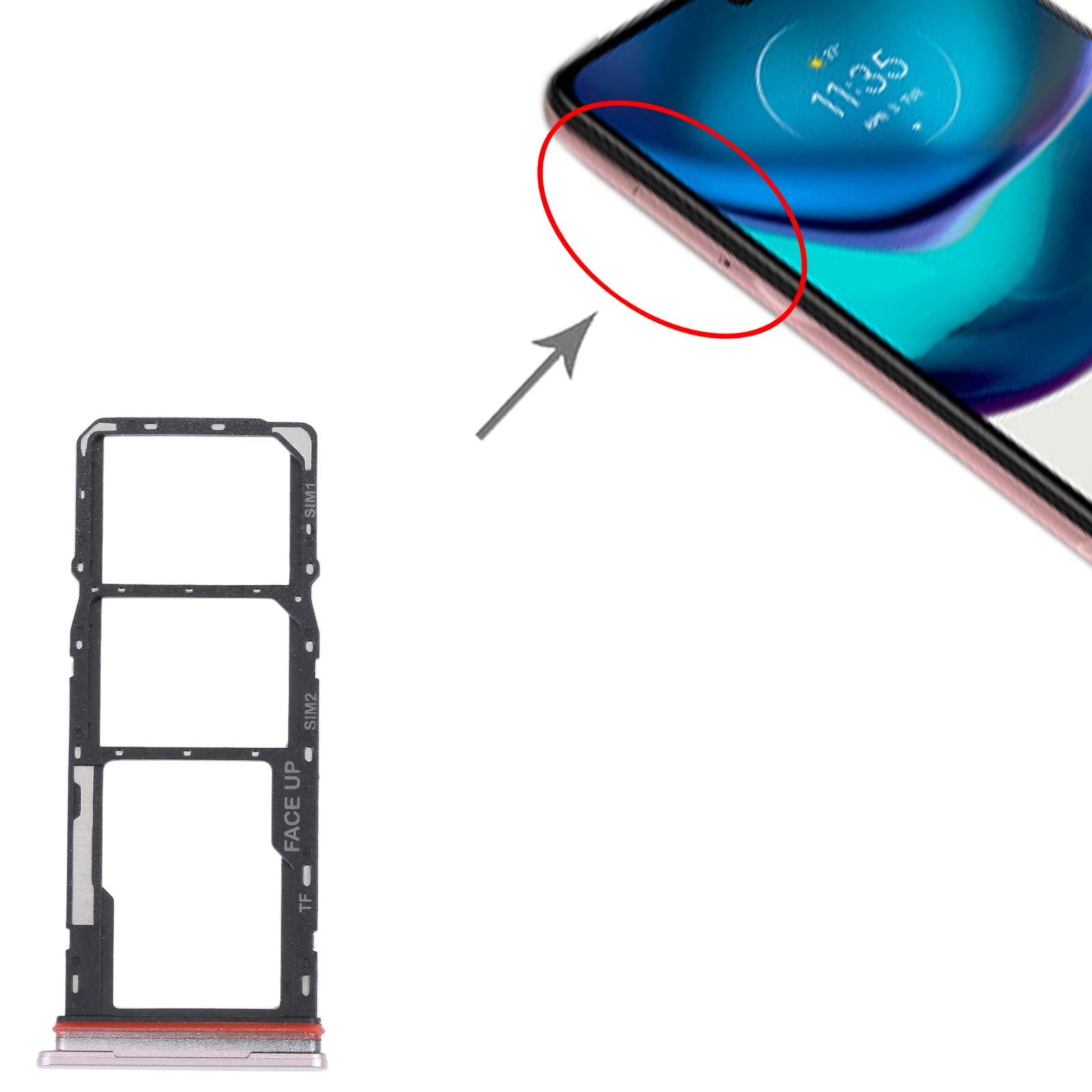 Motorola Moto G42 Gold SIM Card Tray Replacement - Image 3