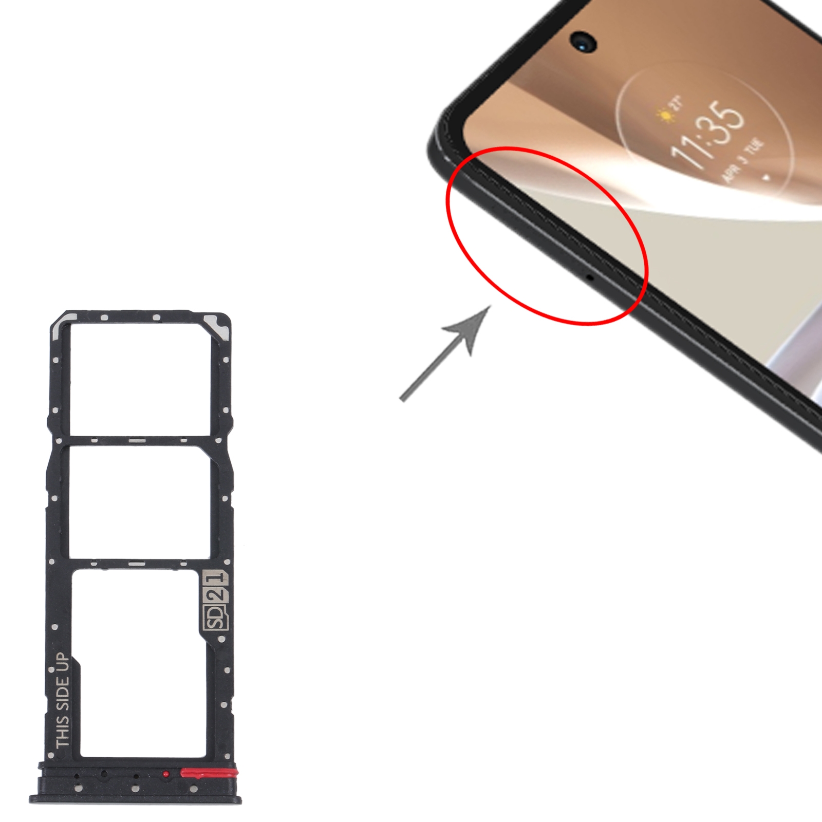 Motorola Moto G32 Black SIM Card Tray Replacement - Image 3