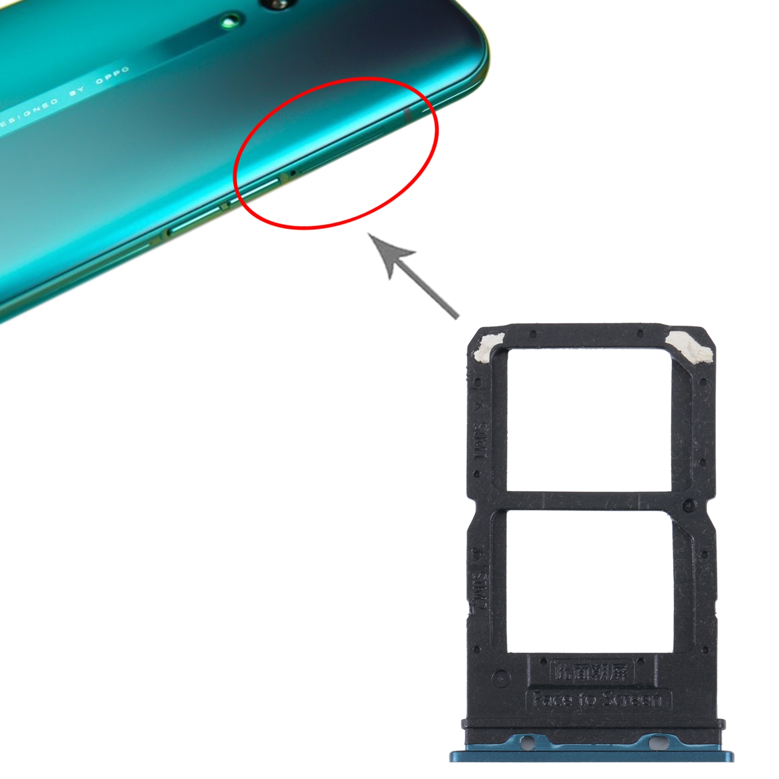 OPPO Reno Green SIM Card Tray Replacement - Image 3