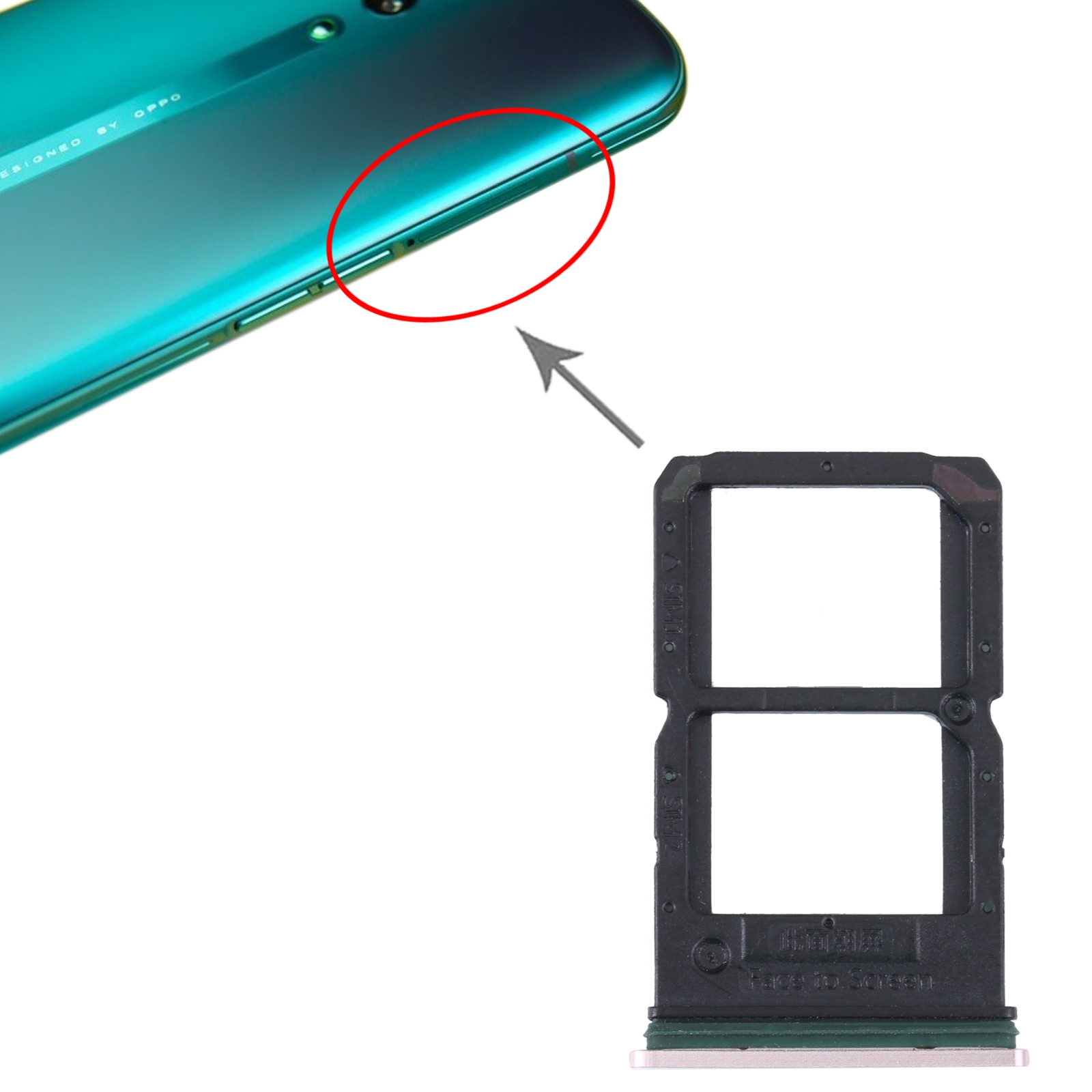 OPPO Reno Gold SIM Card Tray Replacement - Image 3
