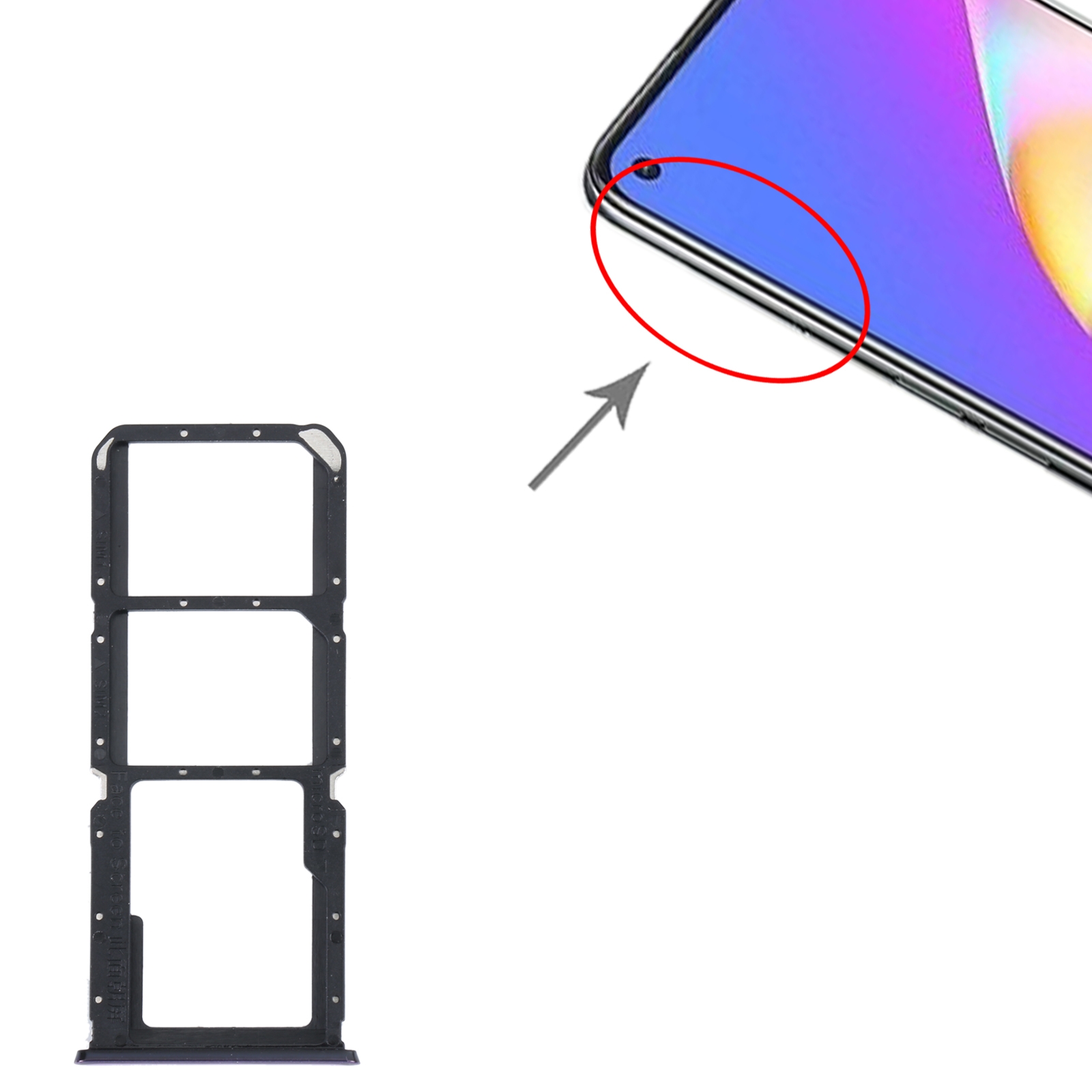 OPPO Reno5 Lite Purple SIM Card Tray Replacement - Image 3