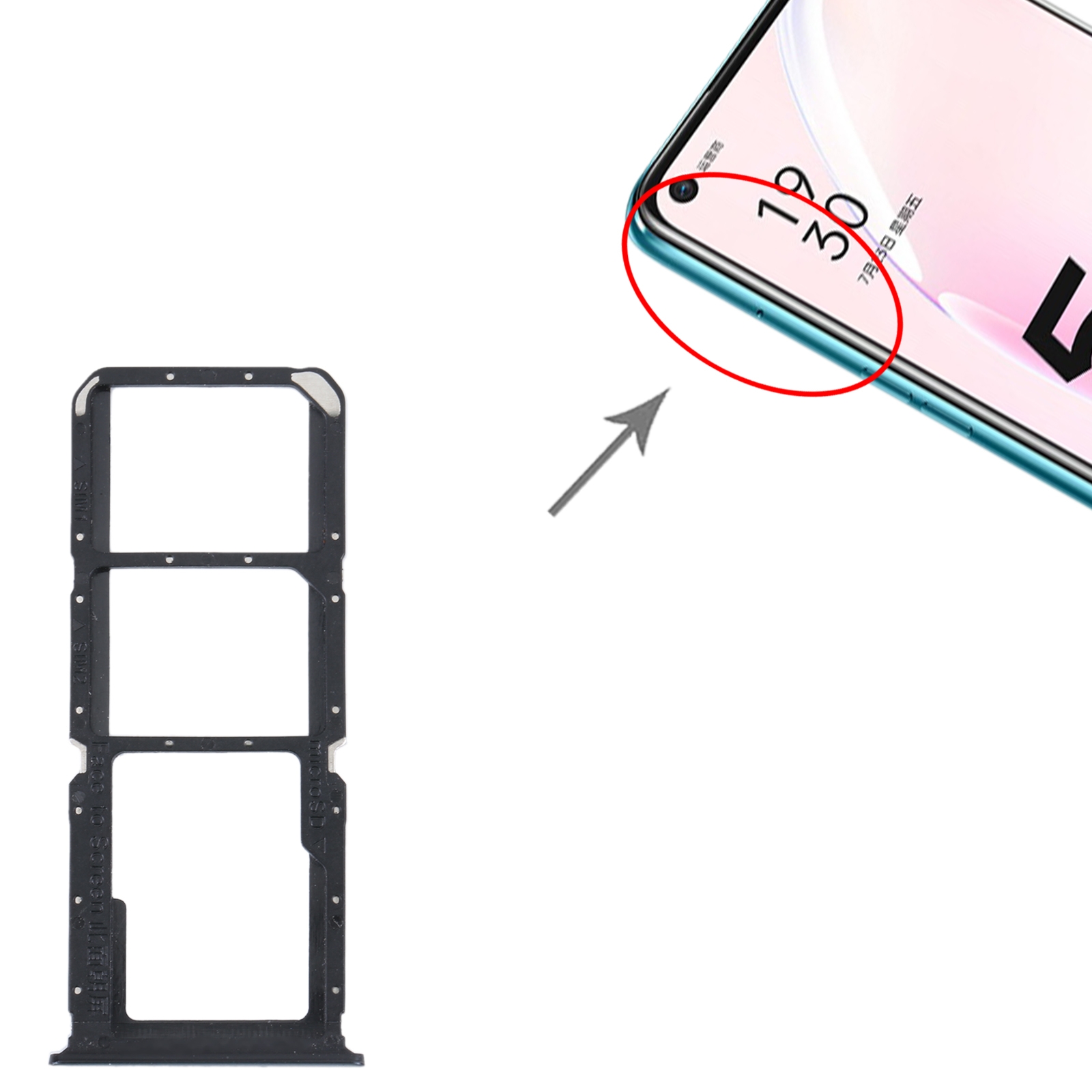 OPPO A93s 5G Grey SIM Card Tray Replacement - Image 3