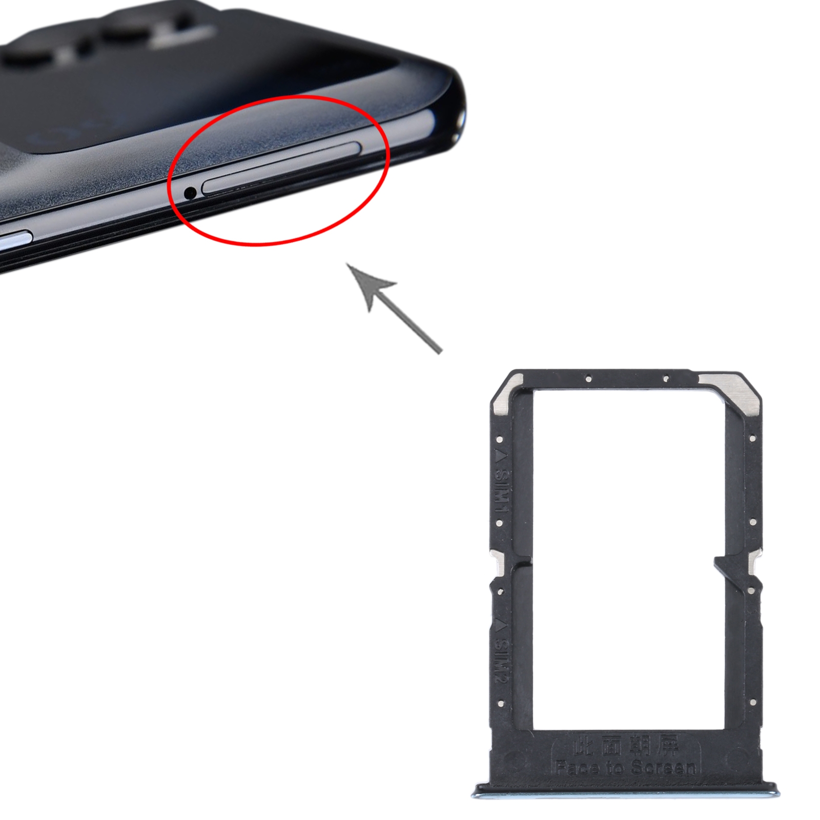 OPPO K9 Pro Silver SIM Card Tray Replacement - Image 3