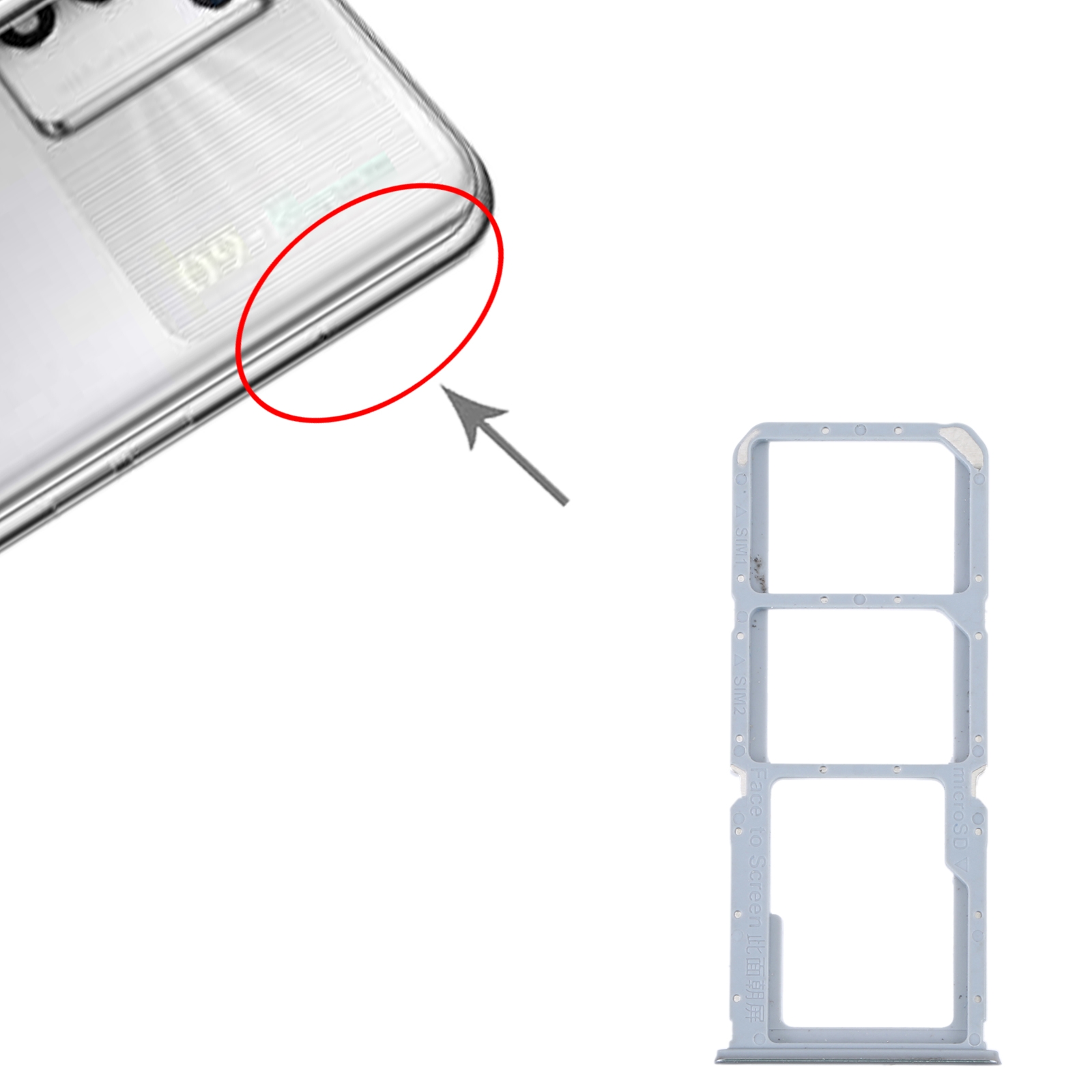 OPPO K9S Silver SIM Card Tray Replacement - Image 3