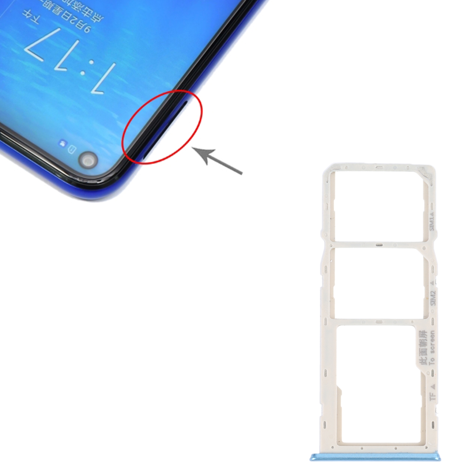 OPPO A16K Blue SIM Card Tray Replacement - Image 3