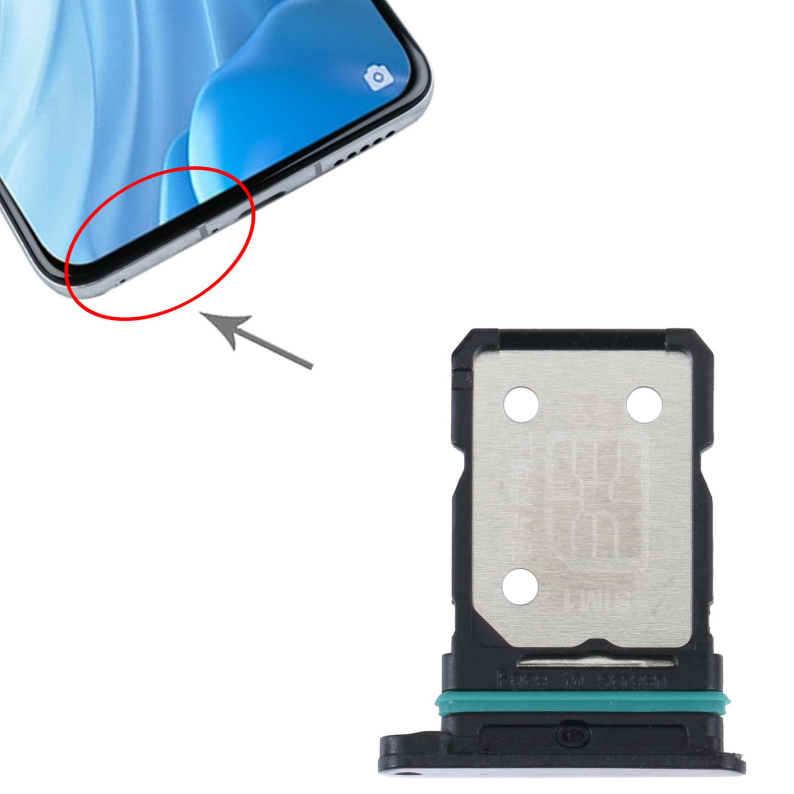 OPPO Reno7 SE 5G Gold SIM Card Tray Replacement - Image 3