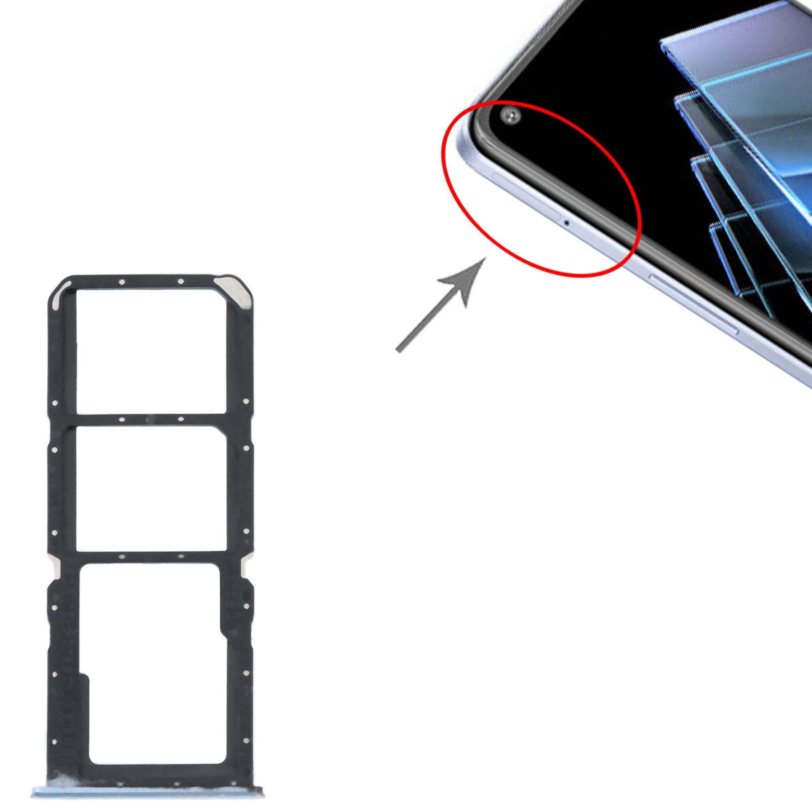 OPPO K9x Blue SIM Card Tray Replacement - Image 3
